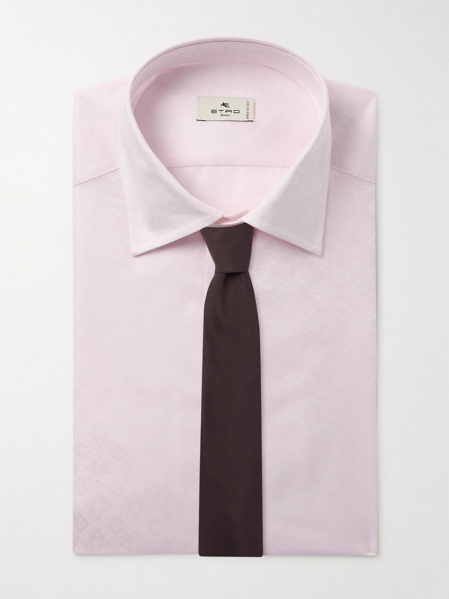 Roma Cotton-Jacquard Shirt Pink - 5