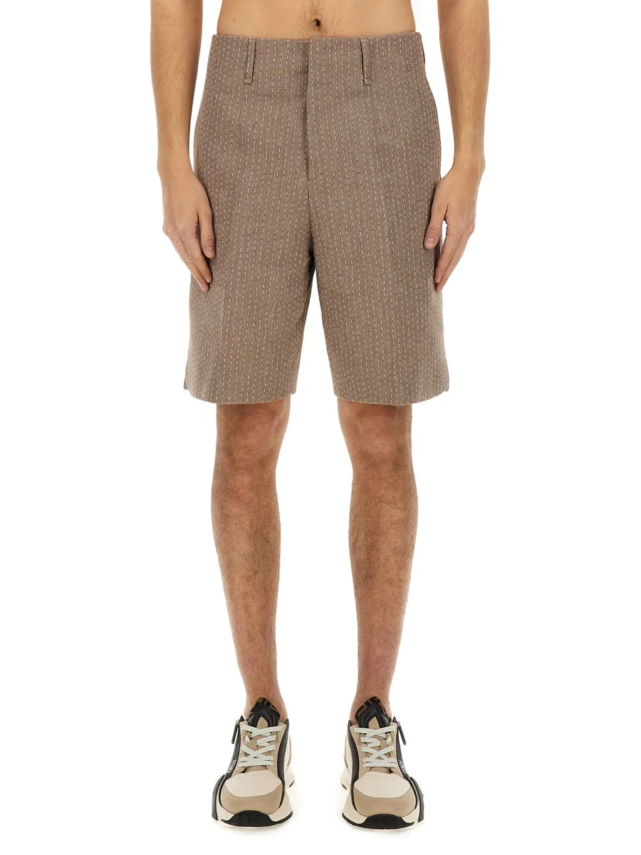 Fendi Men Jacquard Bermuda Shorts - 1