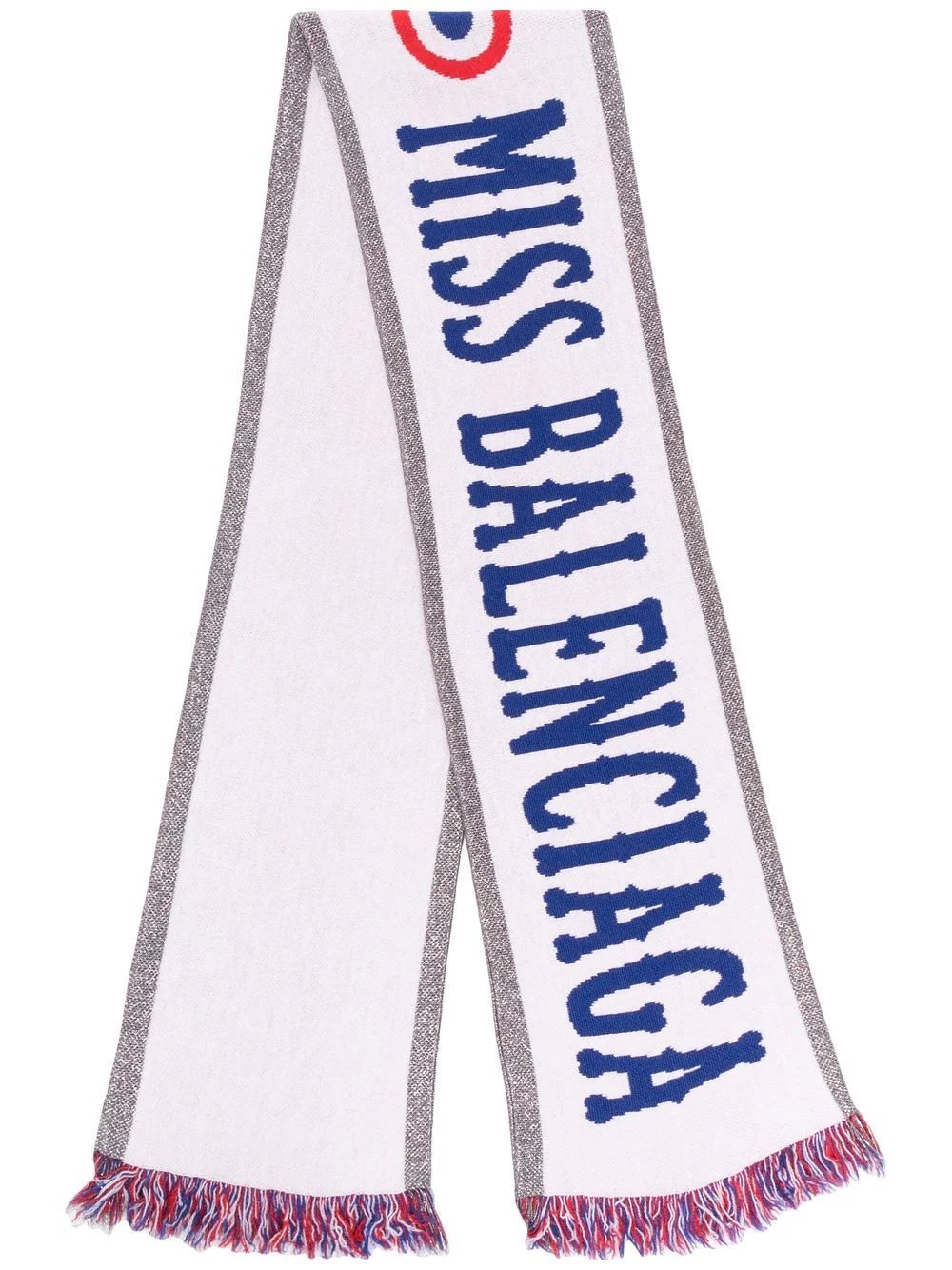 logo fringe scarf - 1