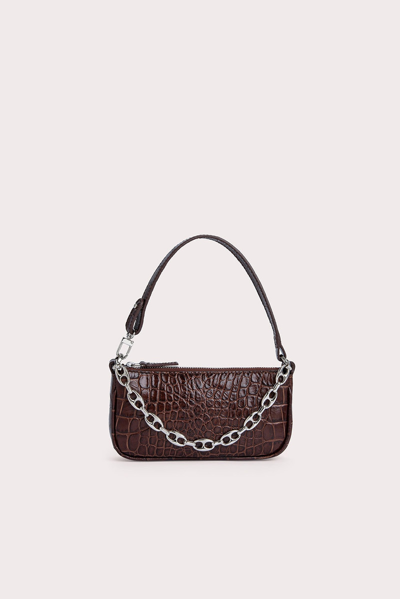 MINI RACHEL NUTELLA CROCO EMBOSSED LEATHER - 1
