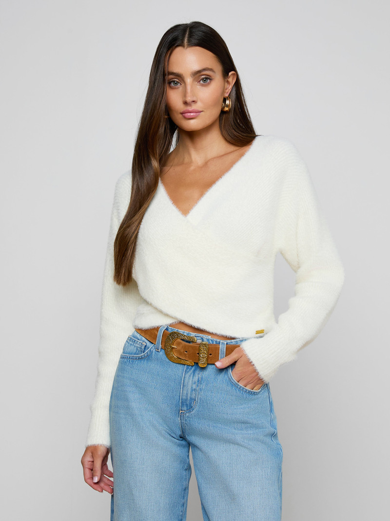 L'AGENCE Antonella Crossover Sweater outlook