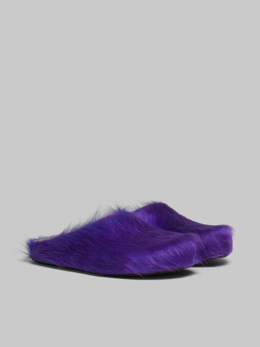 PURPLE LONG-HAIR CALFSKIN FUSSBETT SABOT - 2