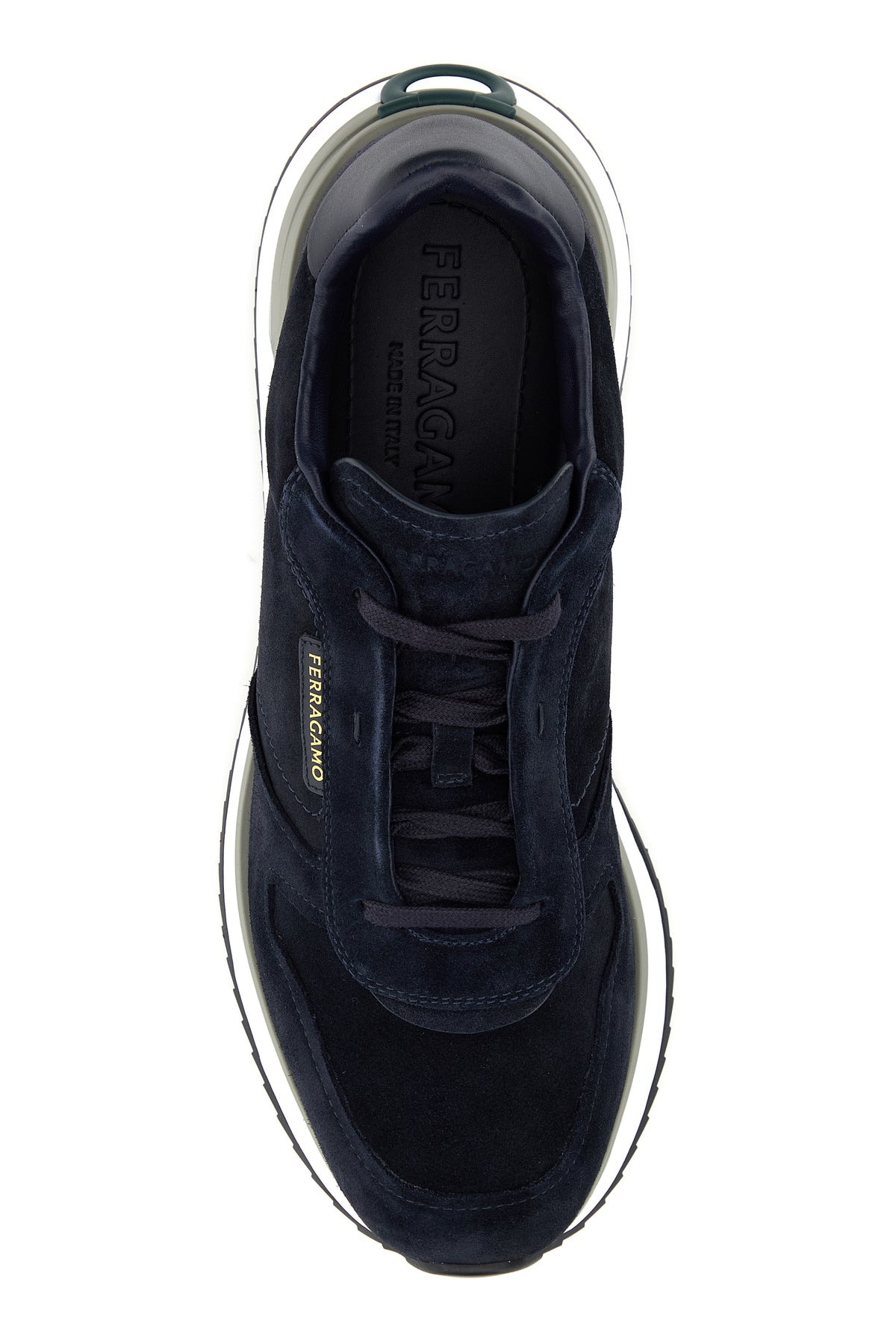 Dark blue suede sneakers - 4