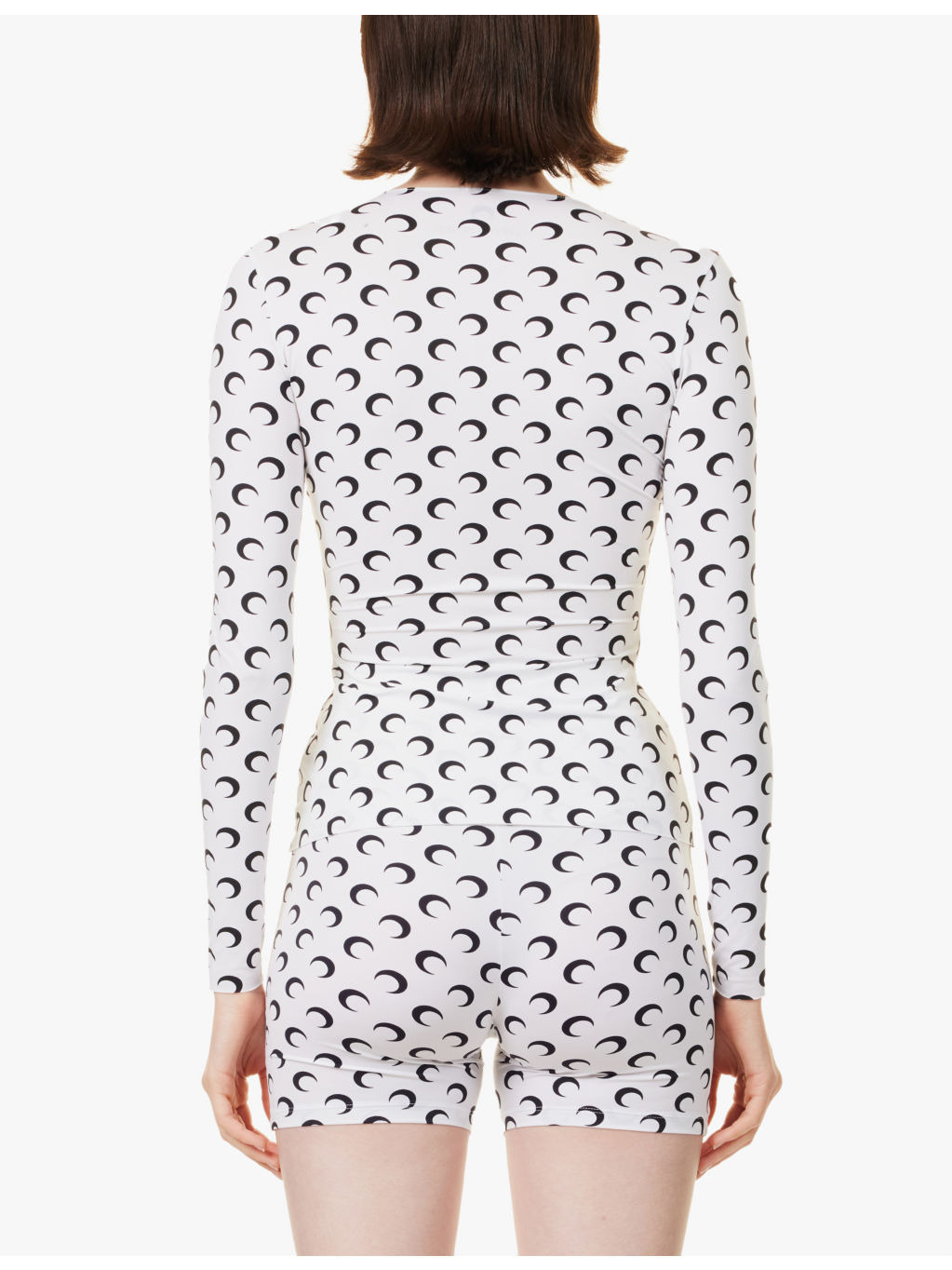 Moon-print slim-fit recycled stretch-jersey top - 4