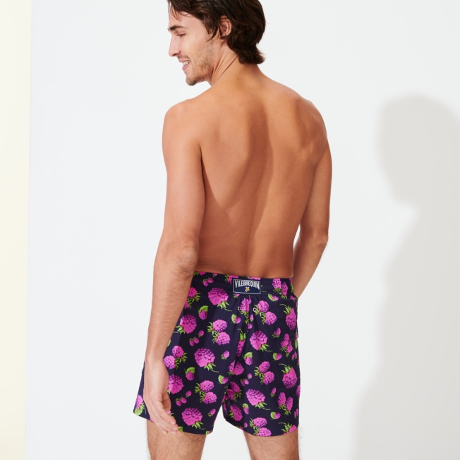 Men Stretch Short Swim Trunks 2004 Raspberries - 4