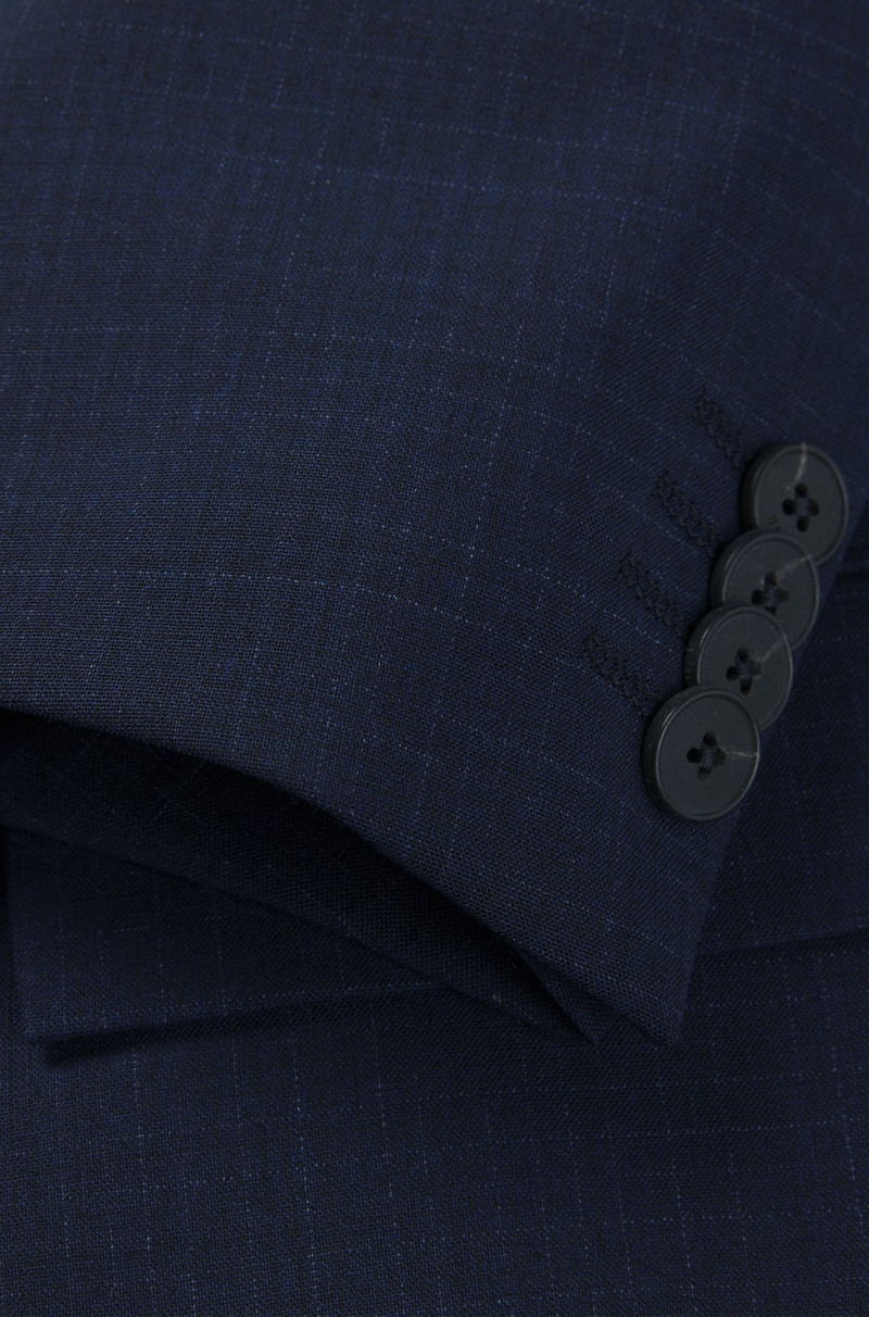 SLIM-FIT THREE-PIECE SUIT IN CHECKED STRETCH CLOTH 9