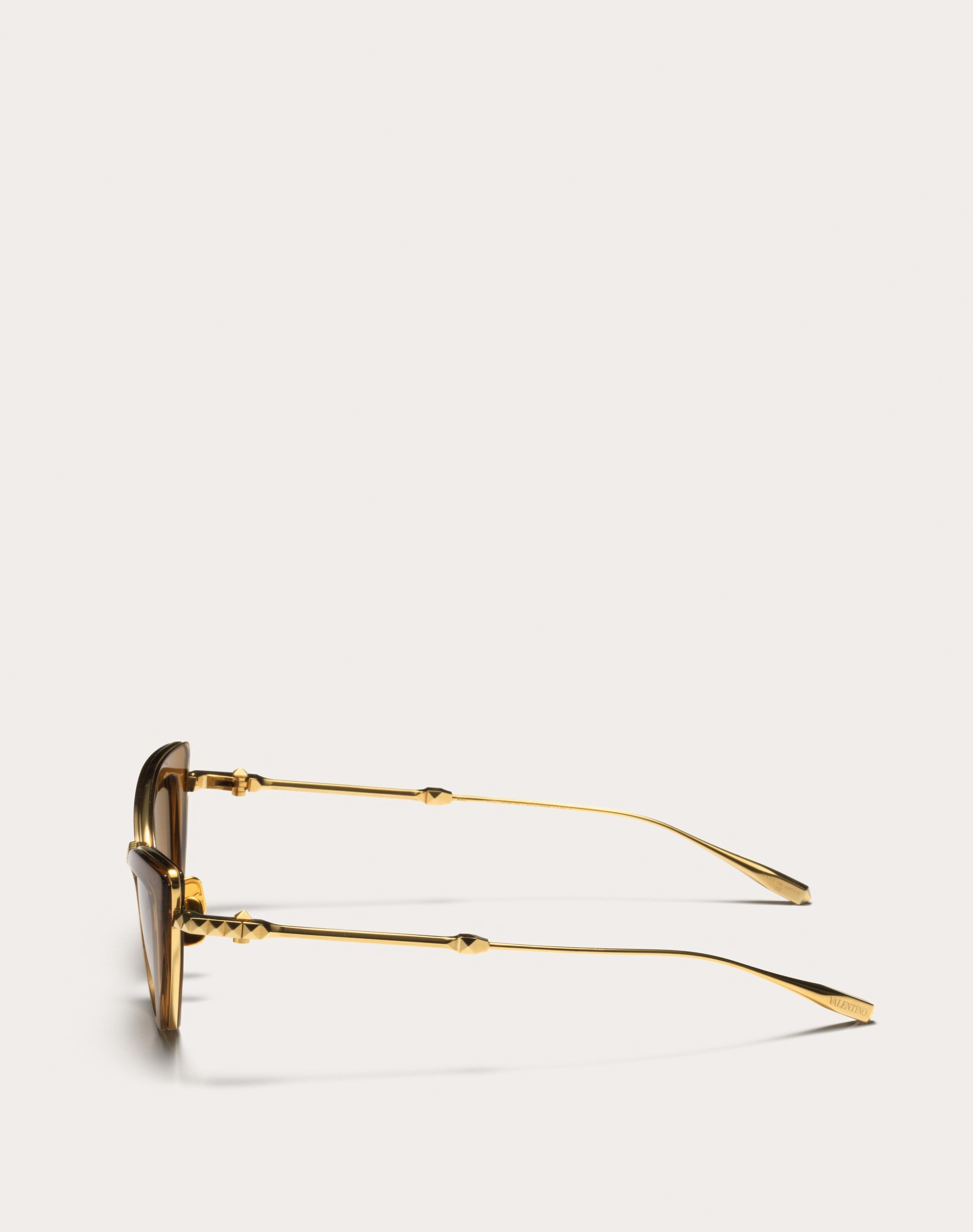 VIII - CAT-EYE TITANIUM AND ACETATE STUD FRAME - 3