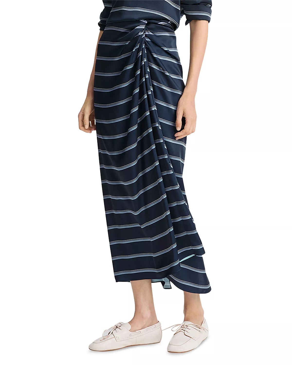 Rugby Stripe Gathered Skirt - 3