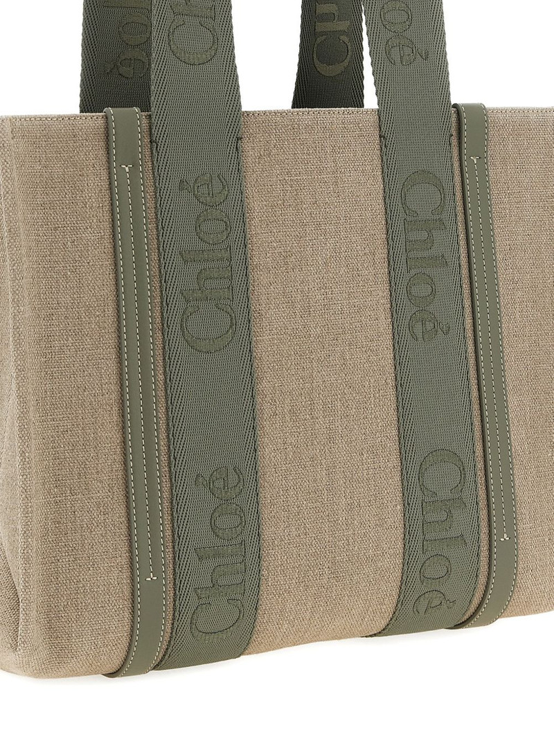 logo canvas leather woody shopping bag 3