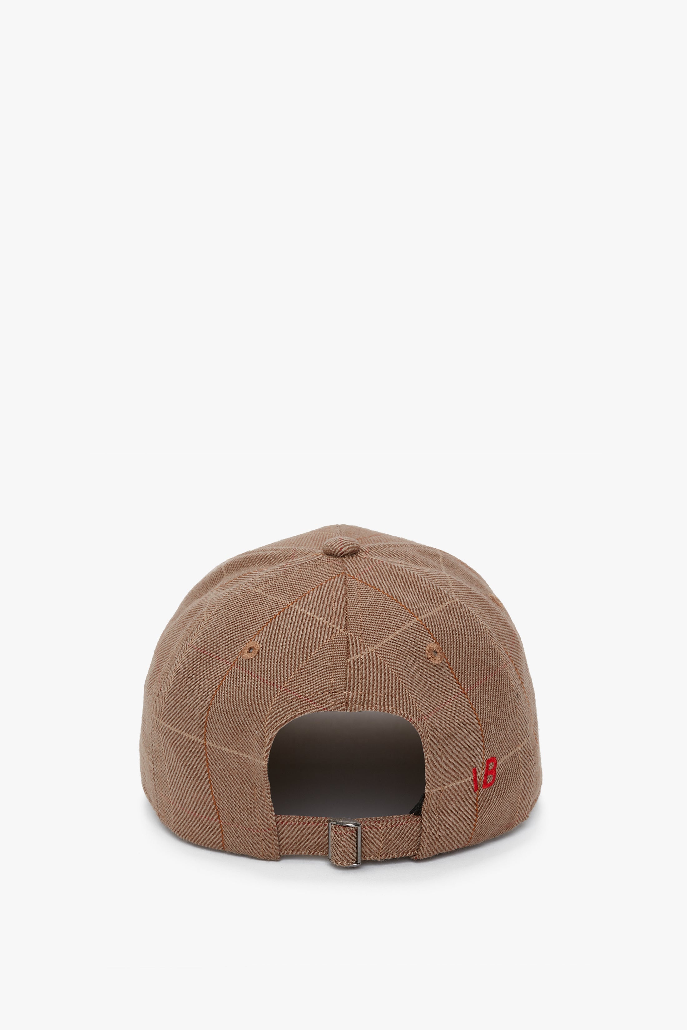 Exclusive Logo Cap In Camel-Multi Check - 3
