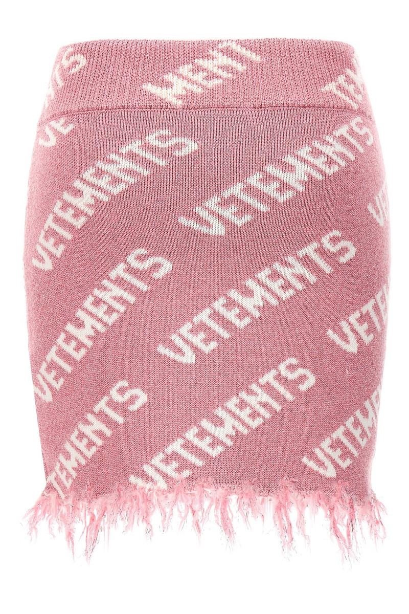 VETEMENTS 'Iconic Lurex Monogram' skirt outlook