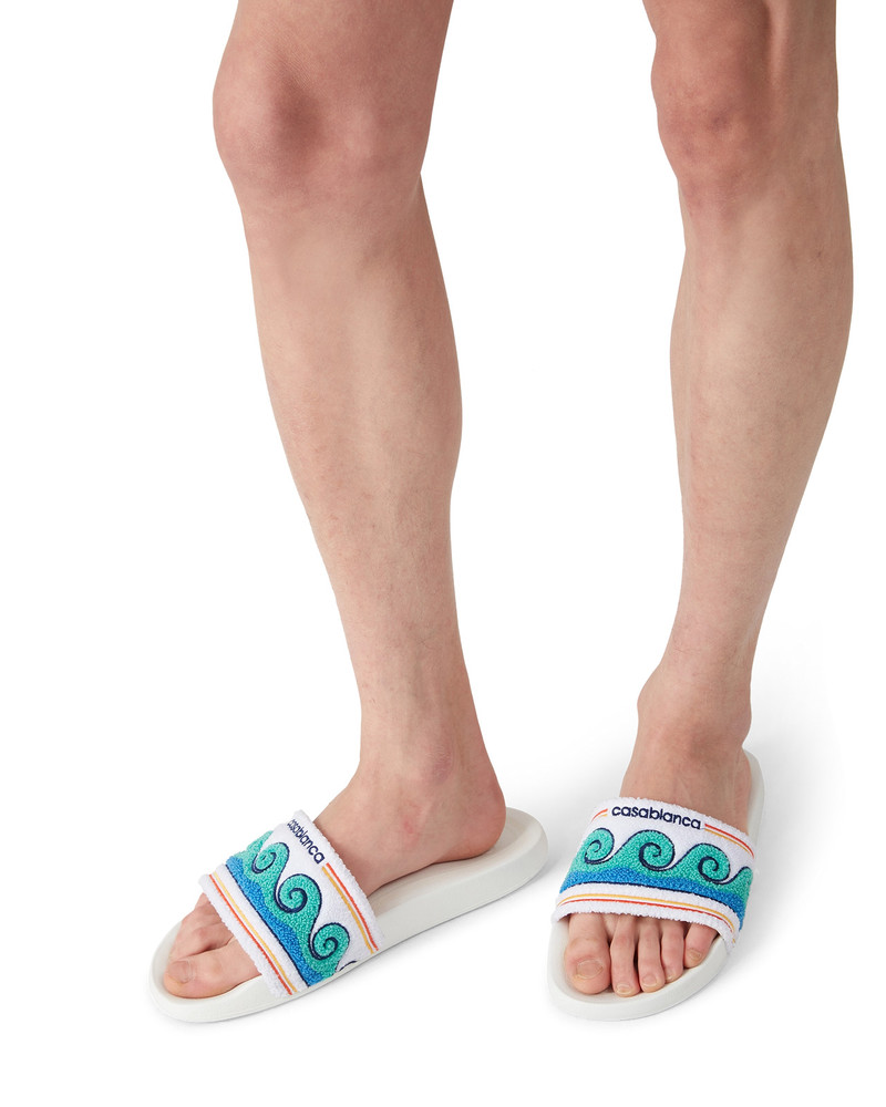 Men's Greco Wave Terry Slider | Casablanca Paris 3
