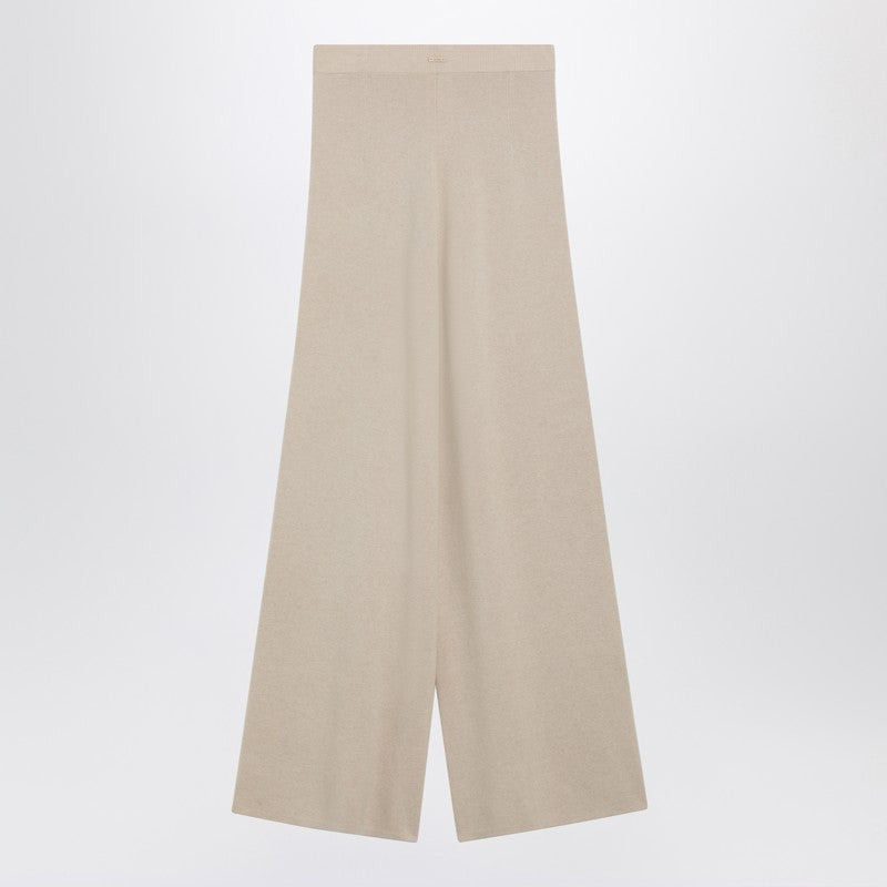 Max Mara Beige Wool And Cashmere Knit Trousers Women - 2