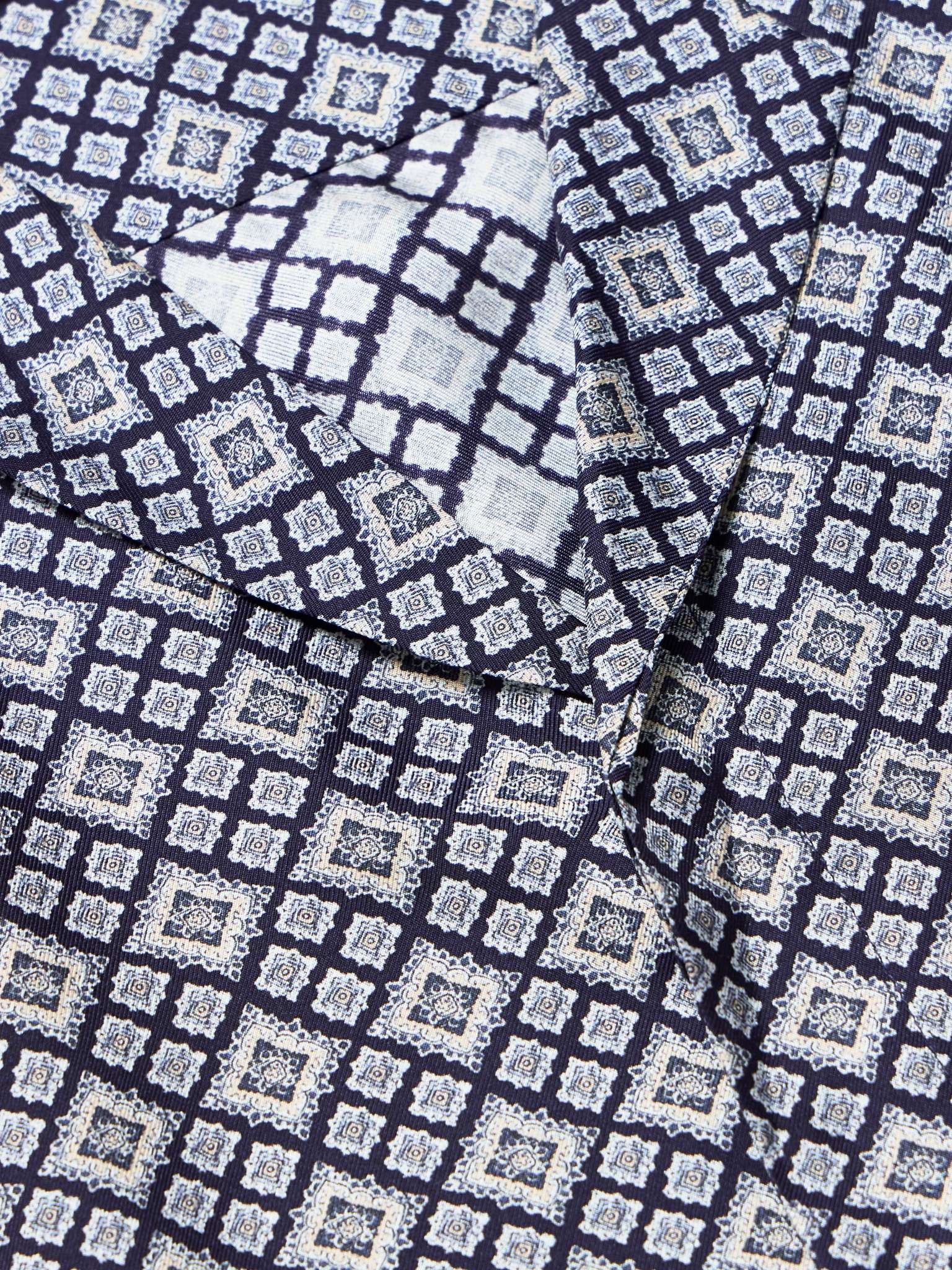 Maitan Camp-Collar Printed Silk-Twill Shirt - 4