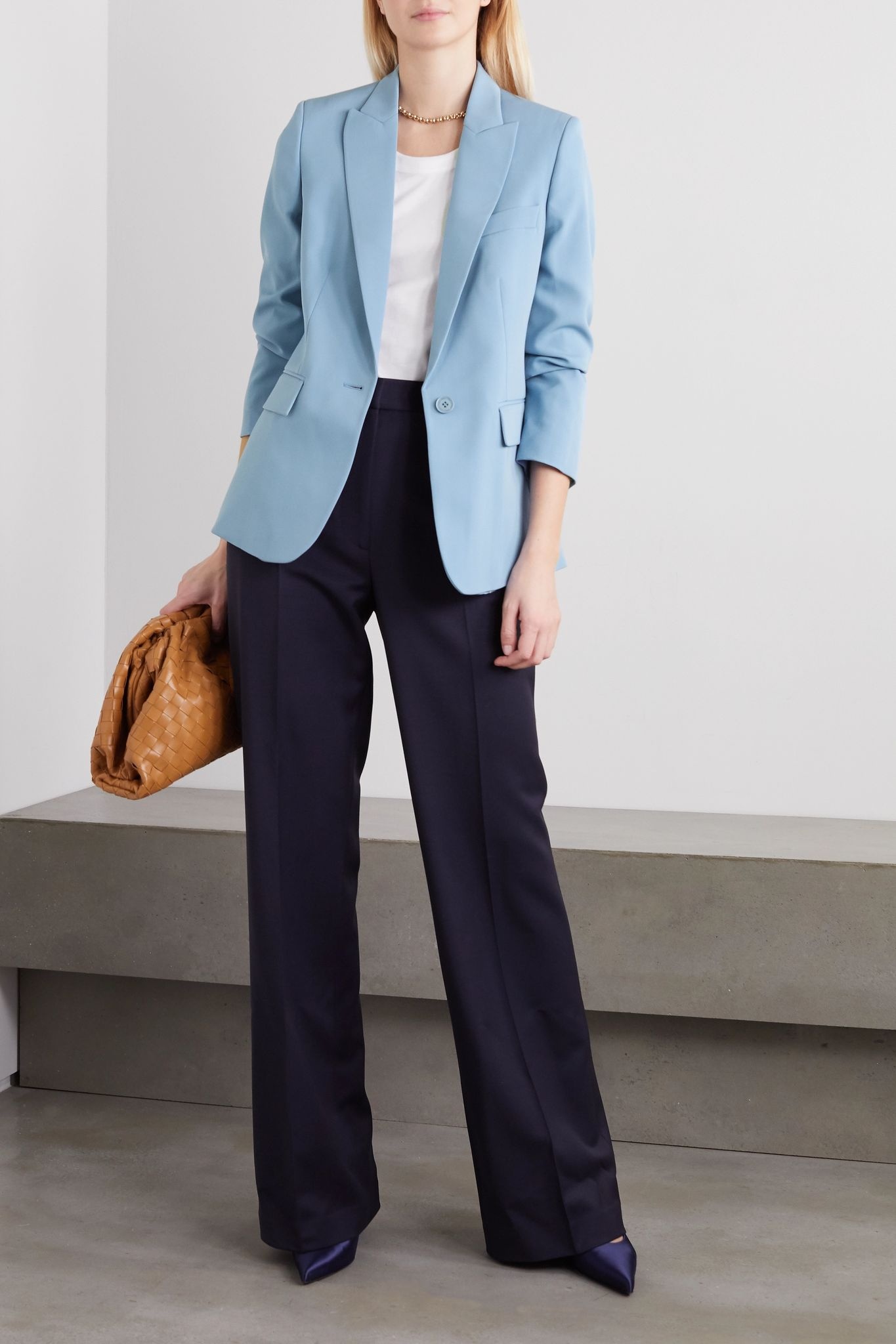 Wool-blend twill blazer - 2