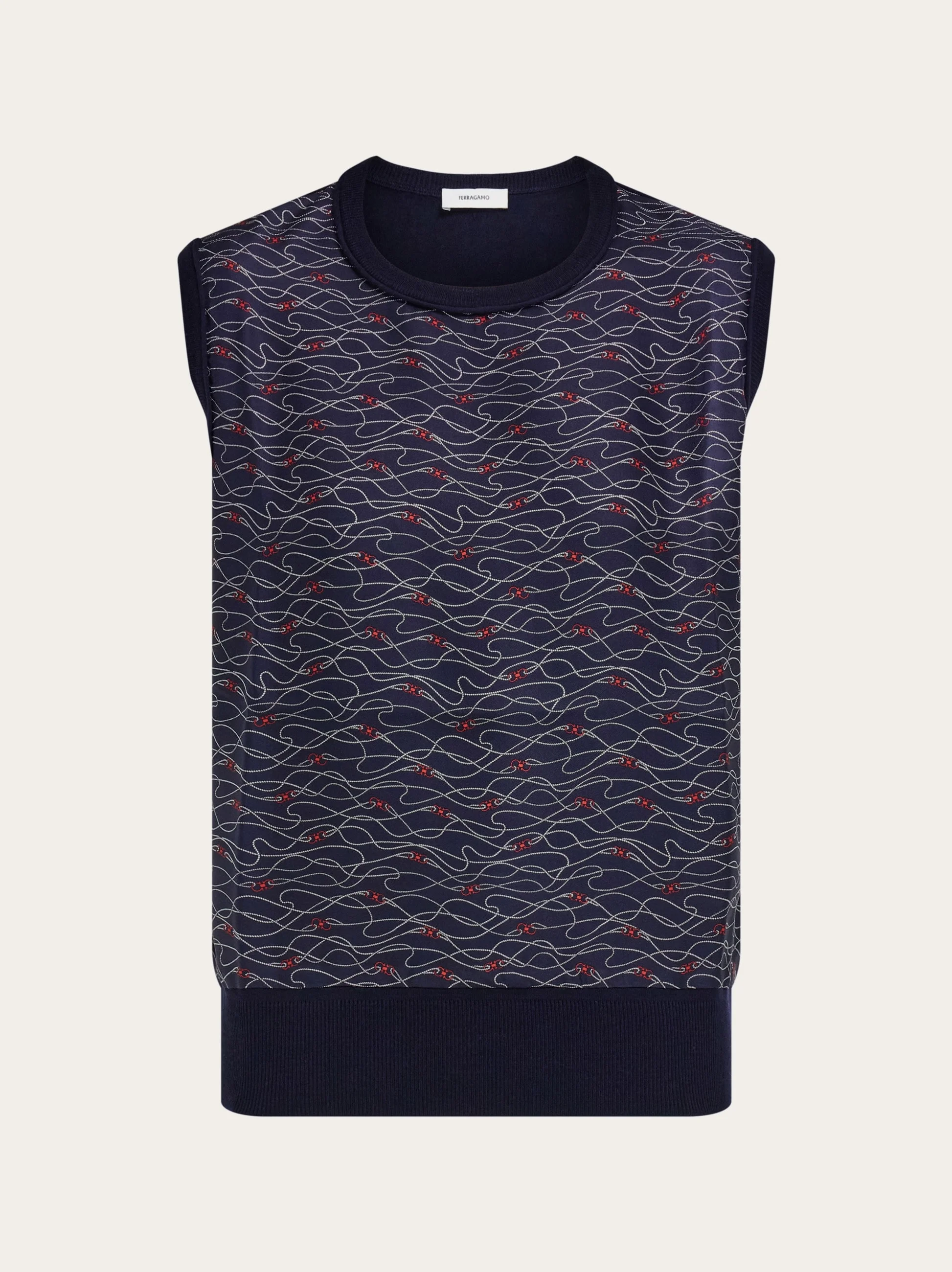 Knitted top with silk panel detail - 1