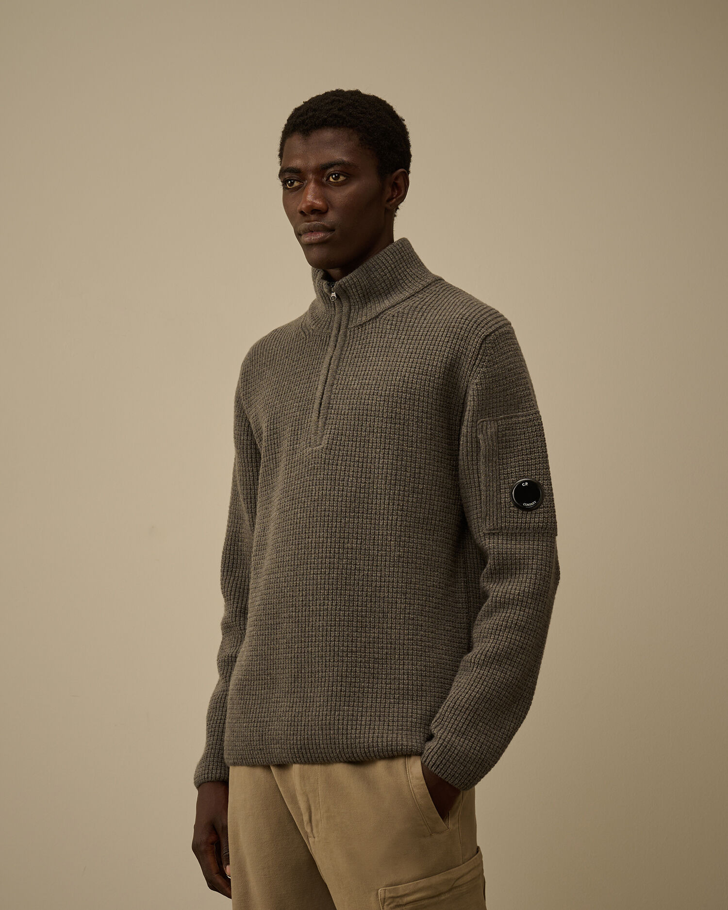 Lambswool GRS Half Zip Sweater - 3