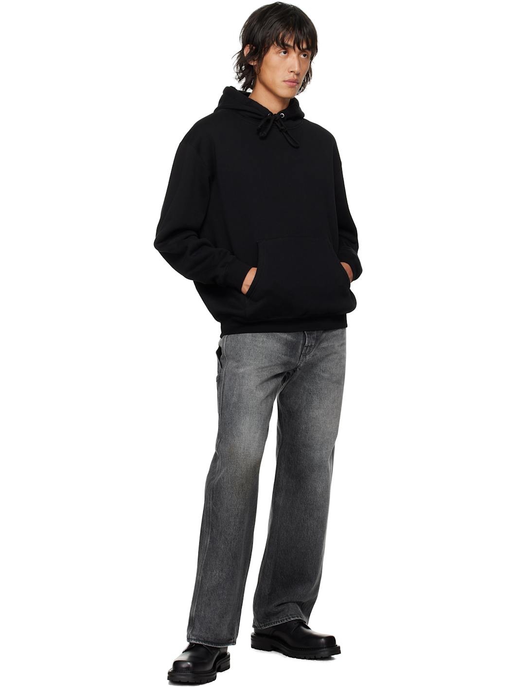 Black Smooth Soft Sweat Hoodie - 4
