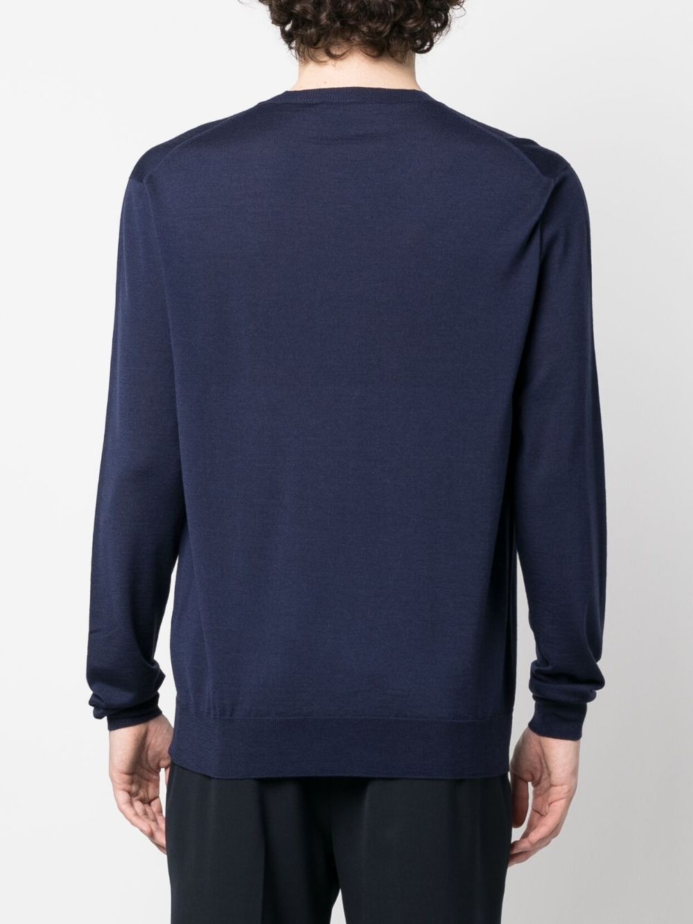 plain wool-silk jumper - 4