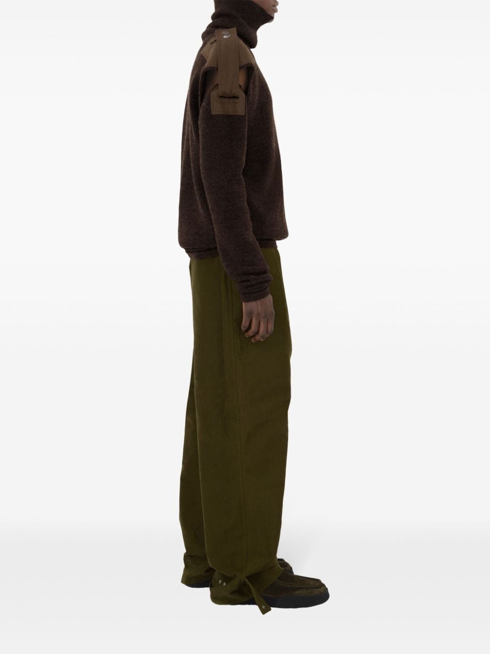 detachable-sleeve wool jumper - 3