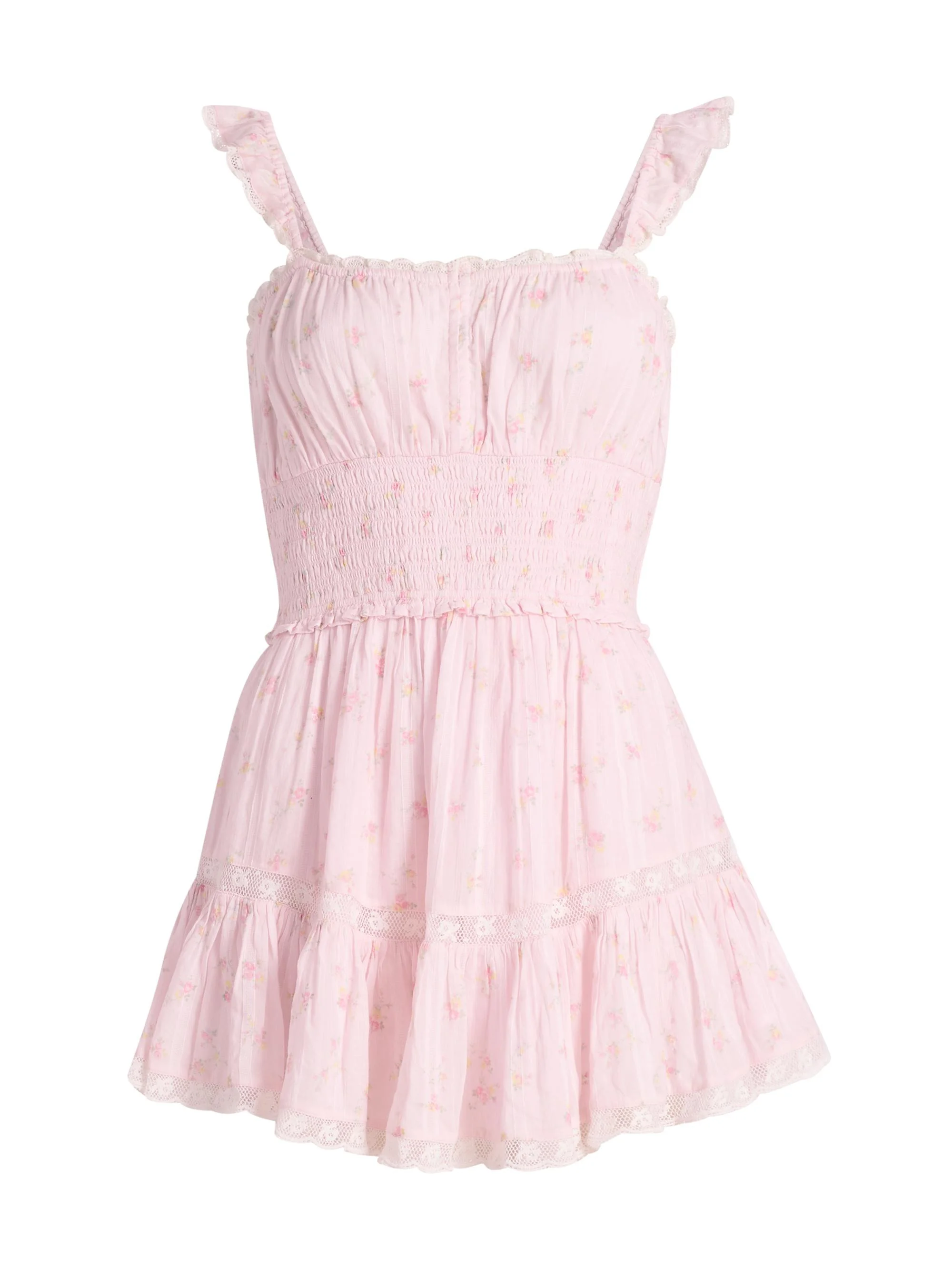 Women's Maralina Floral Cotton Minidress - Sweet Nectar - 1