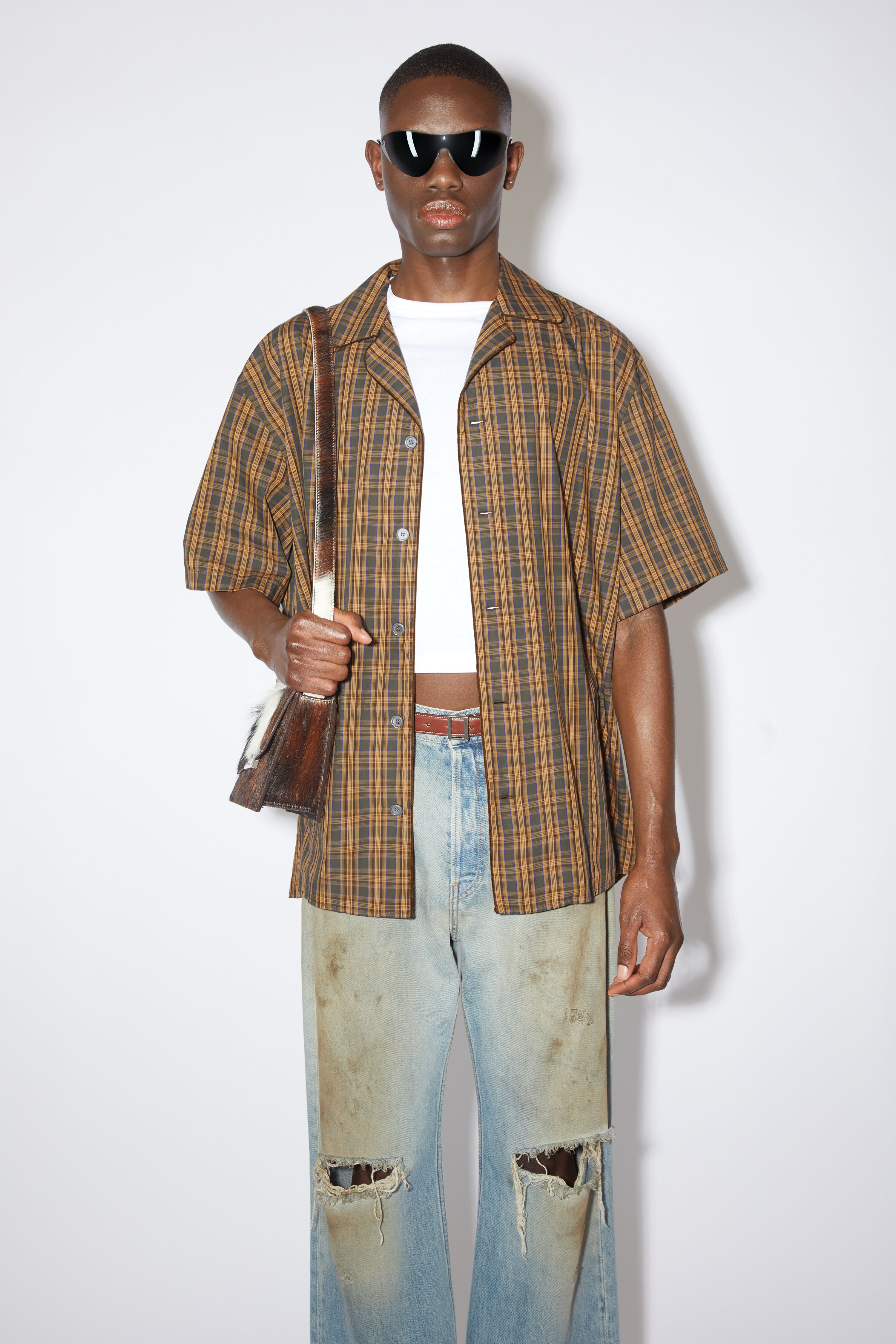 ジャケット・アウター acne studios PSS Stacy Face short sleeve Acne Studios - Short sleeve button-up shirt - White