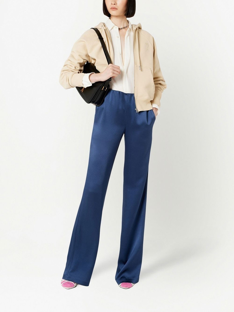 AMI Paris high-waisted satin trousers outlook
