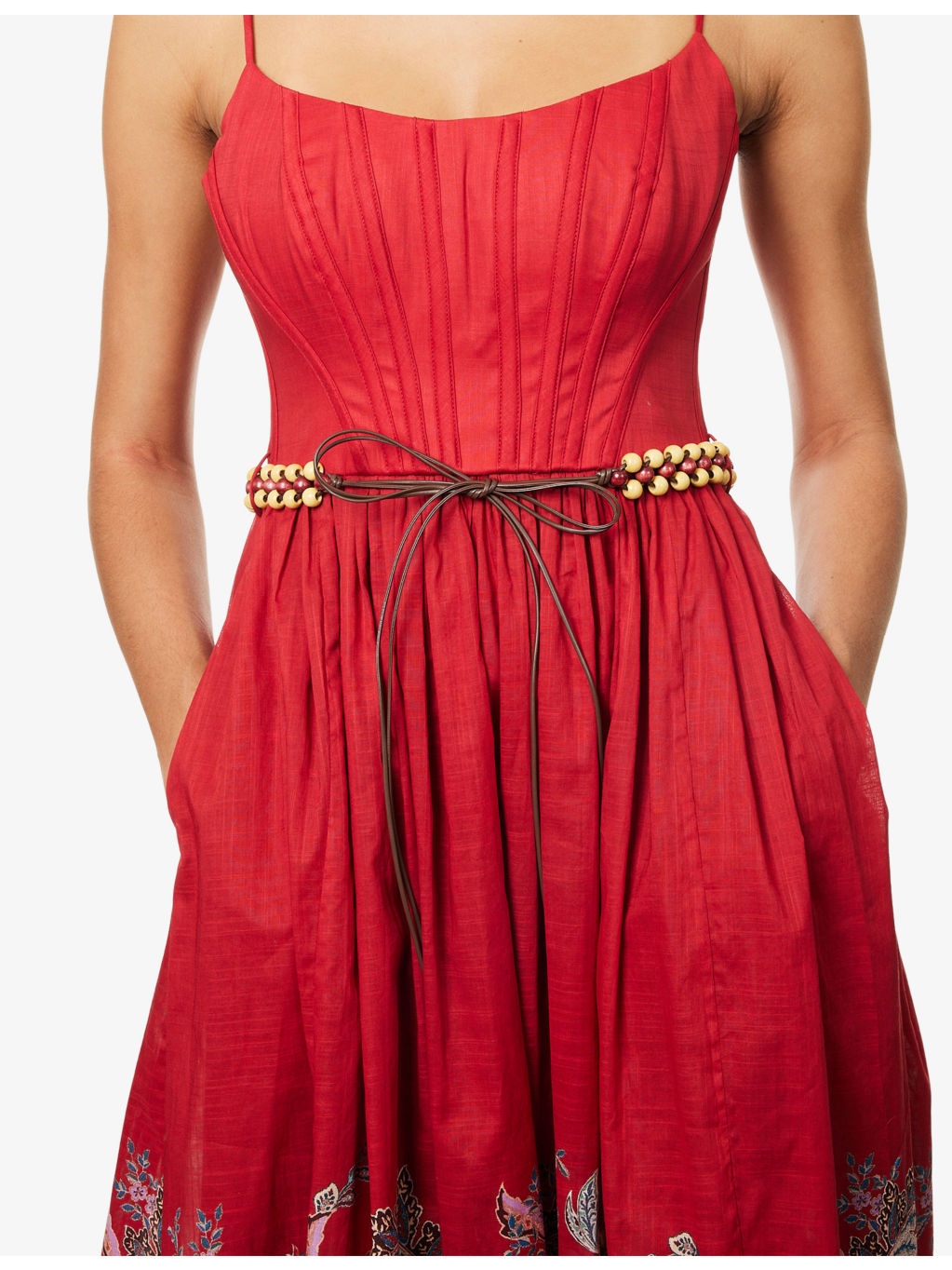 Rhiannon Corset Cotton Midi Dress - 5