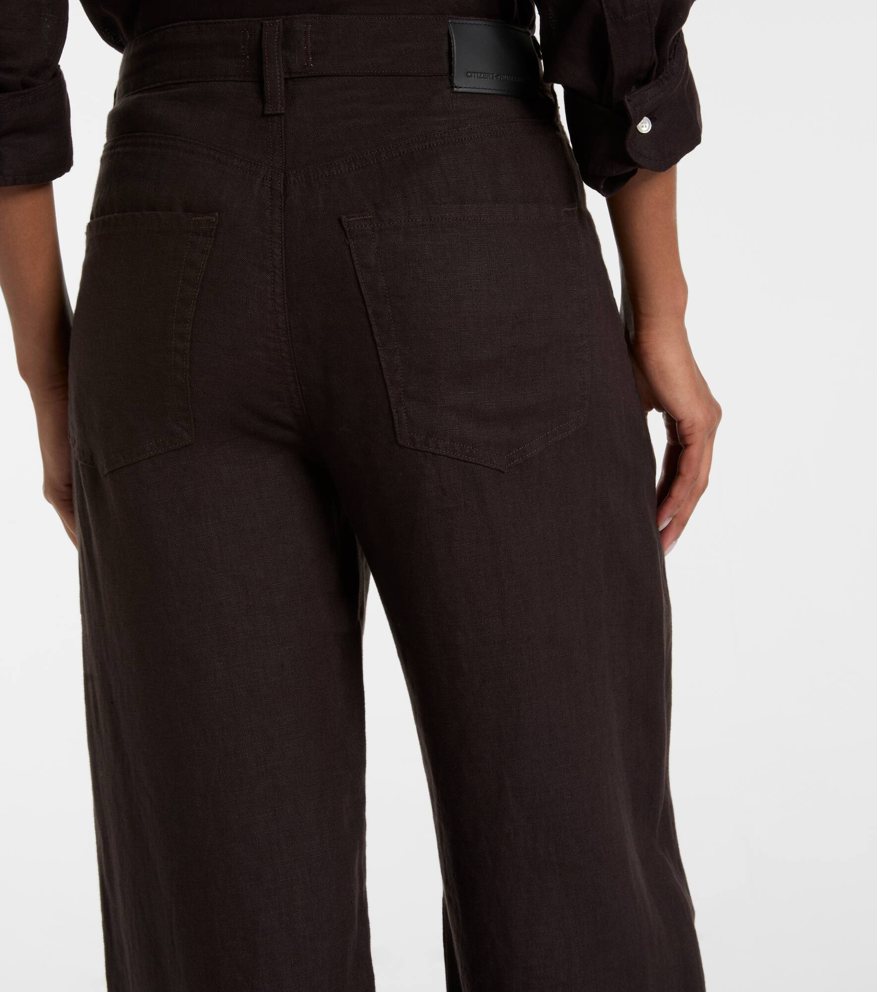 Brynn linen wide-leg pants - 6