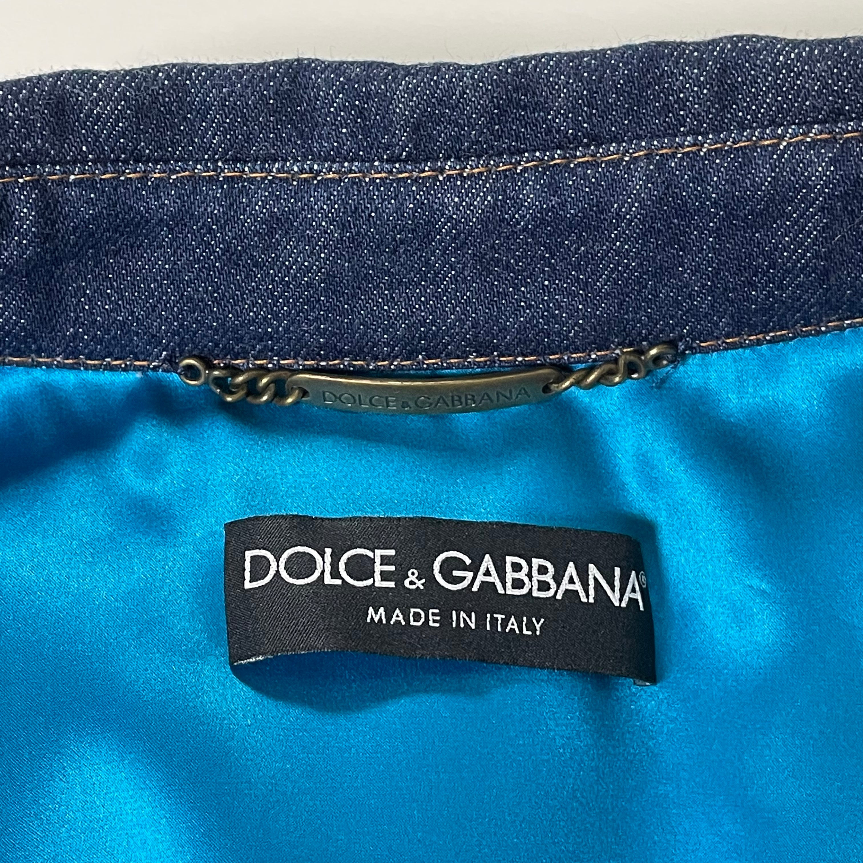 DOLCE&GABBANA Spring Summer 2002 Butterfly Patchwork Denim Jacket - 4