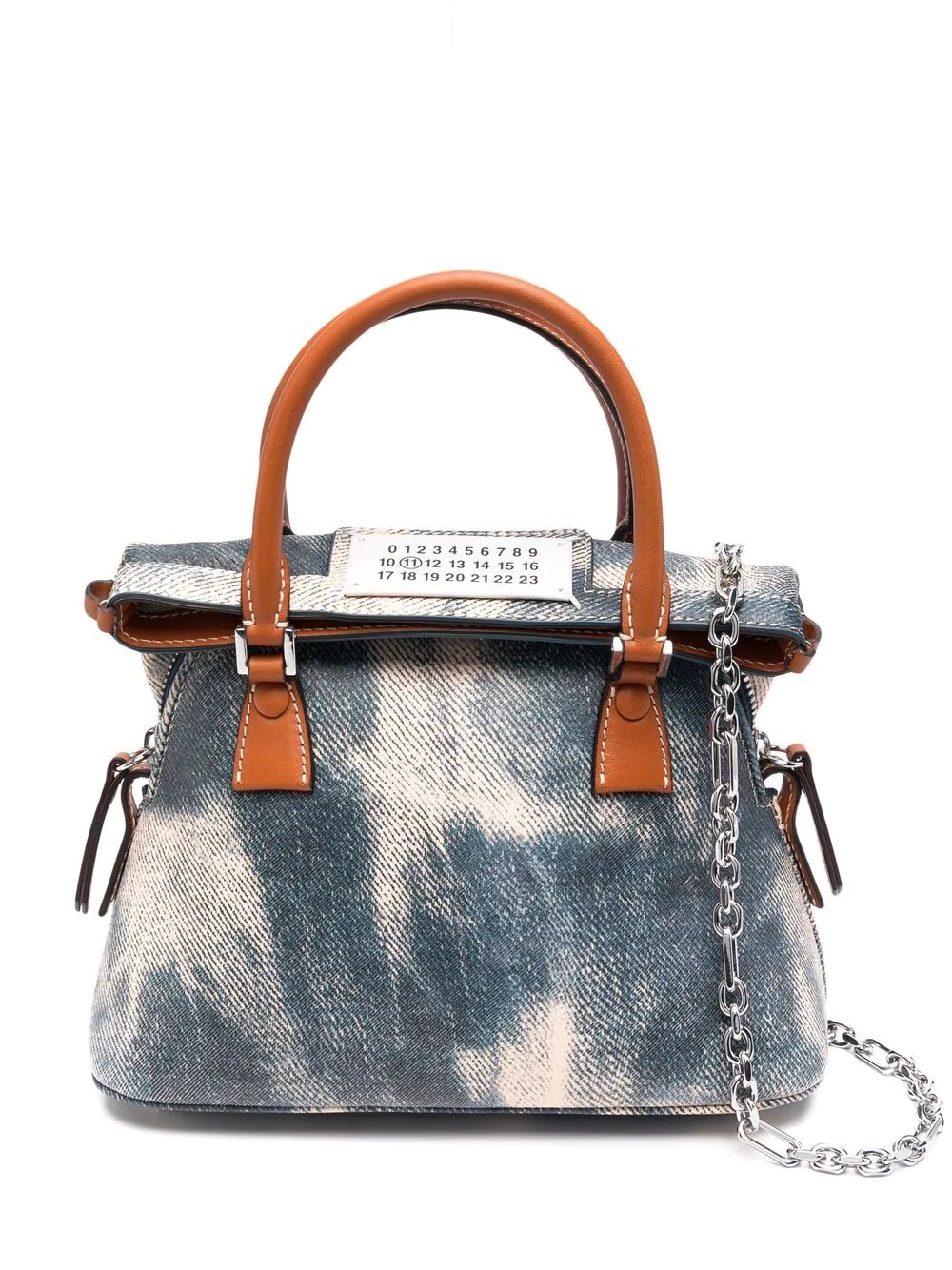 tie-dye pattern shoulder bag - 1