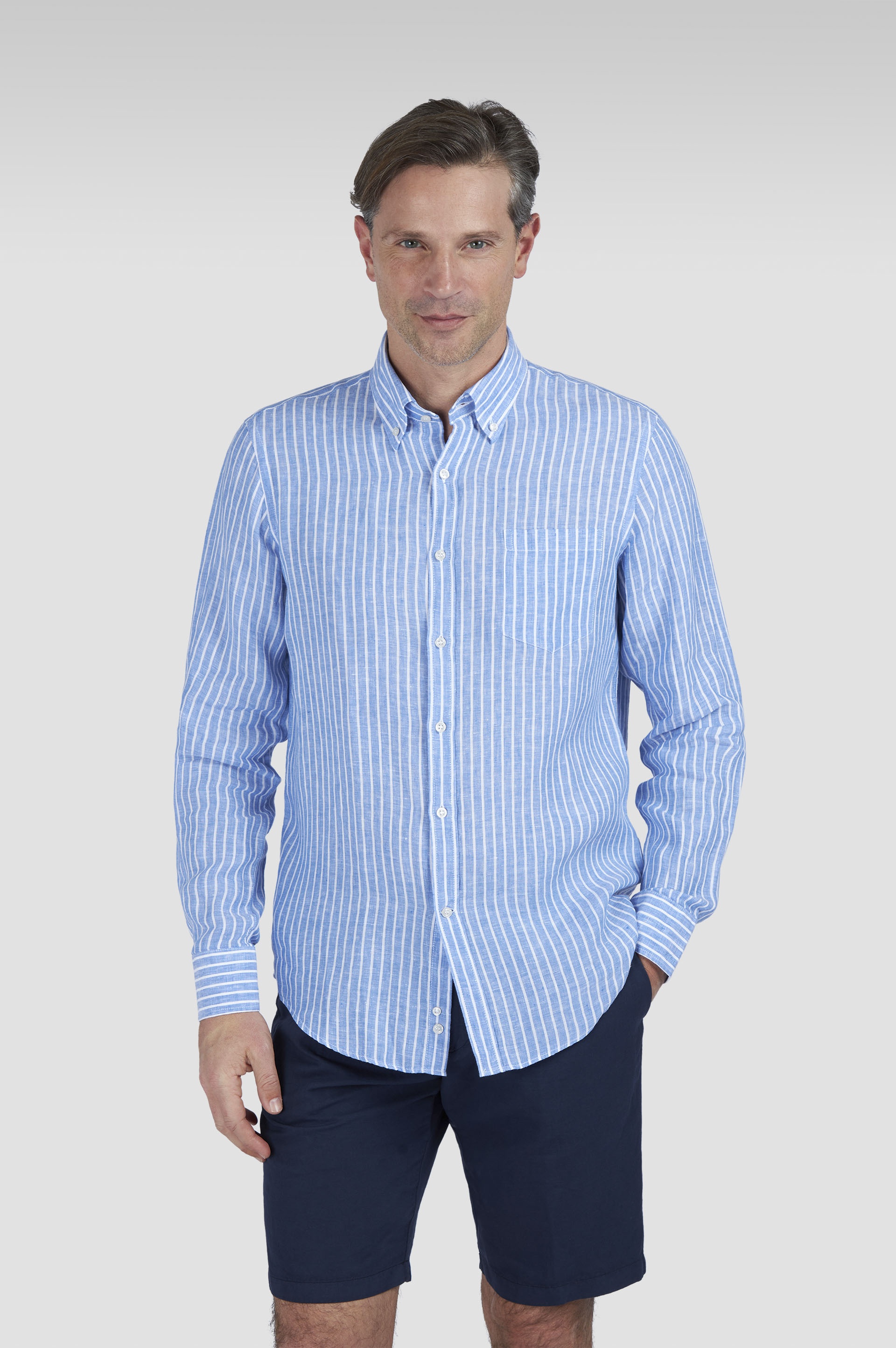 STRIPED LINEN SHIRT - 6