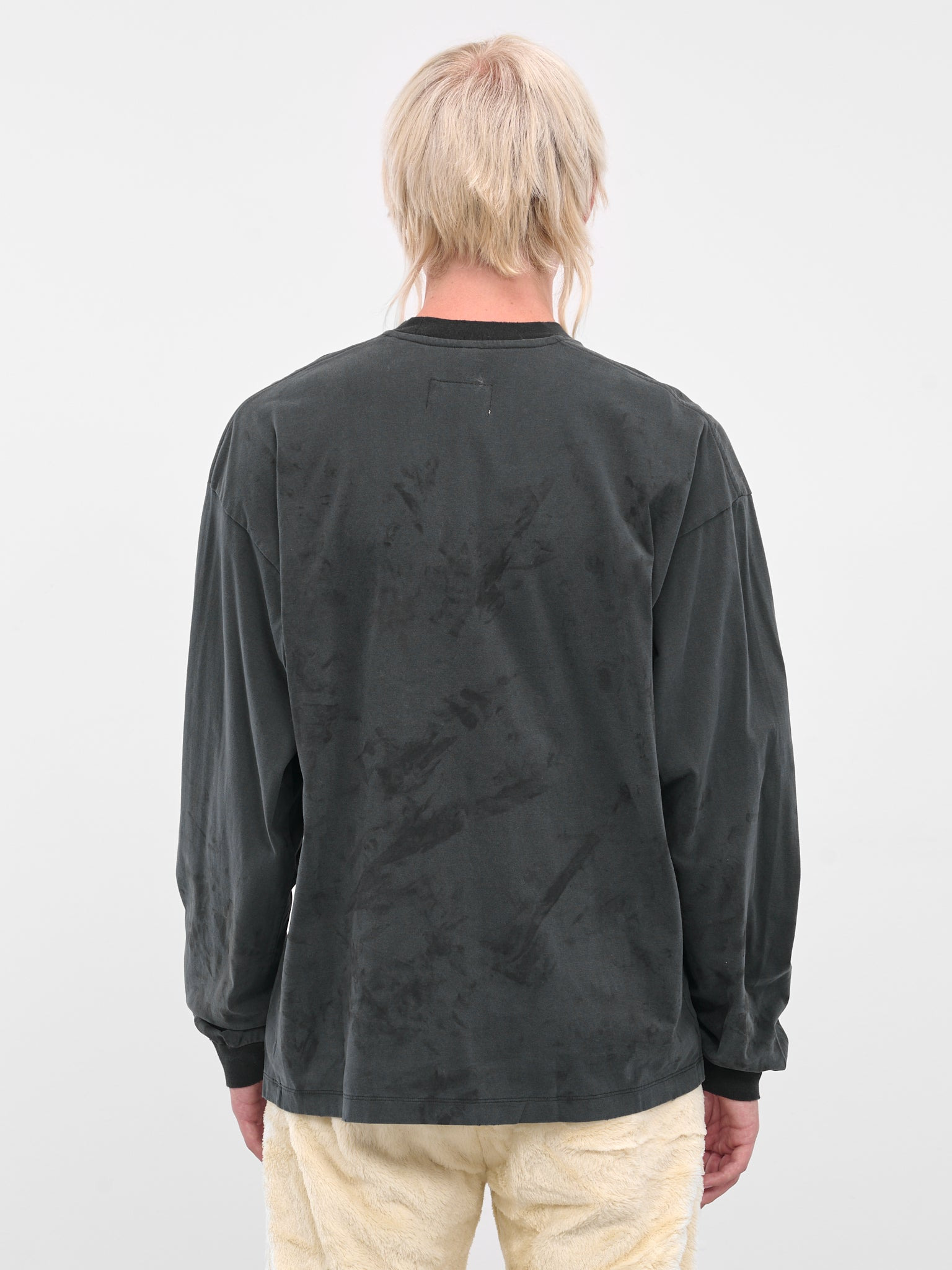 Black Distressed Teddy Bear Tee - 3