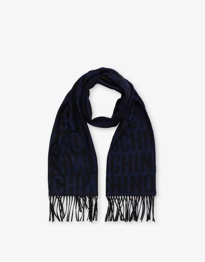 Moschino ALL OVER LOGO WOOL SCARF outlook