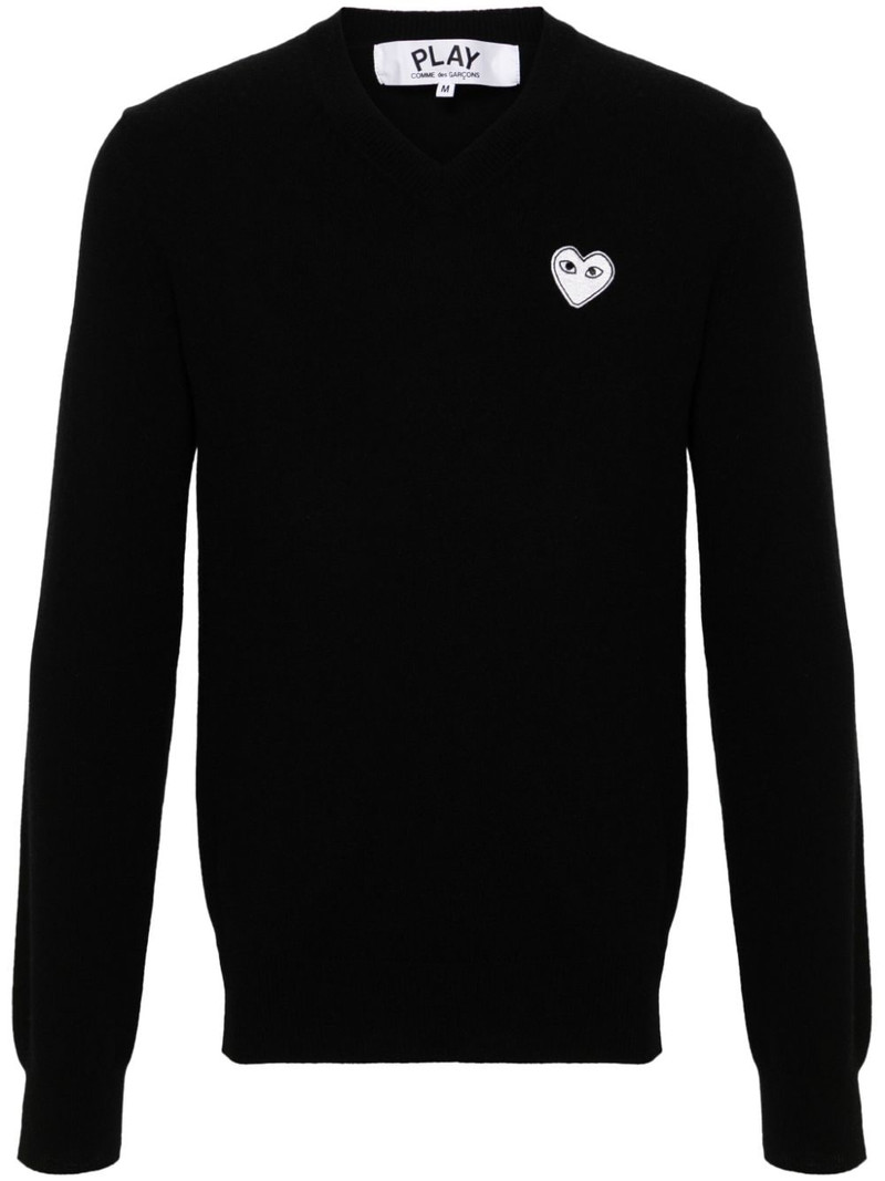 heart-patch wool jumper 1