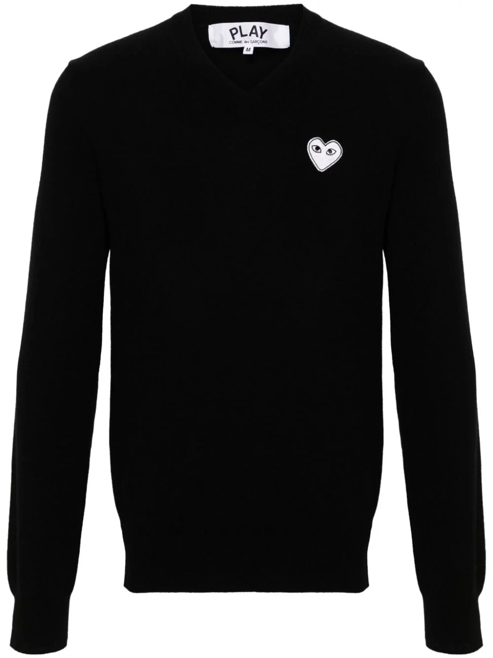 heart-patch wool jumper - 1