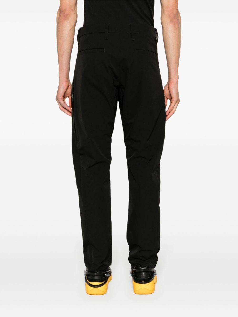 mid-rise tapered-leg trousers - 4