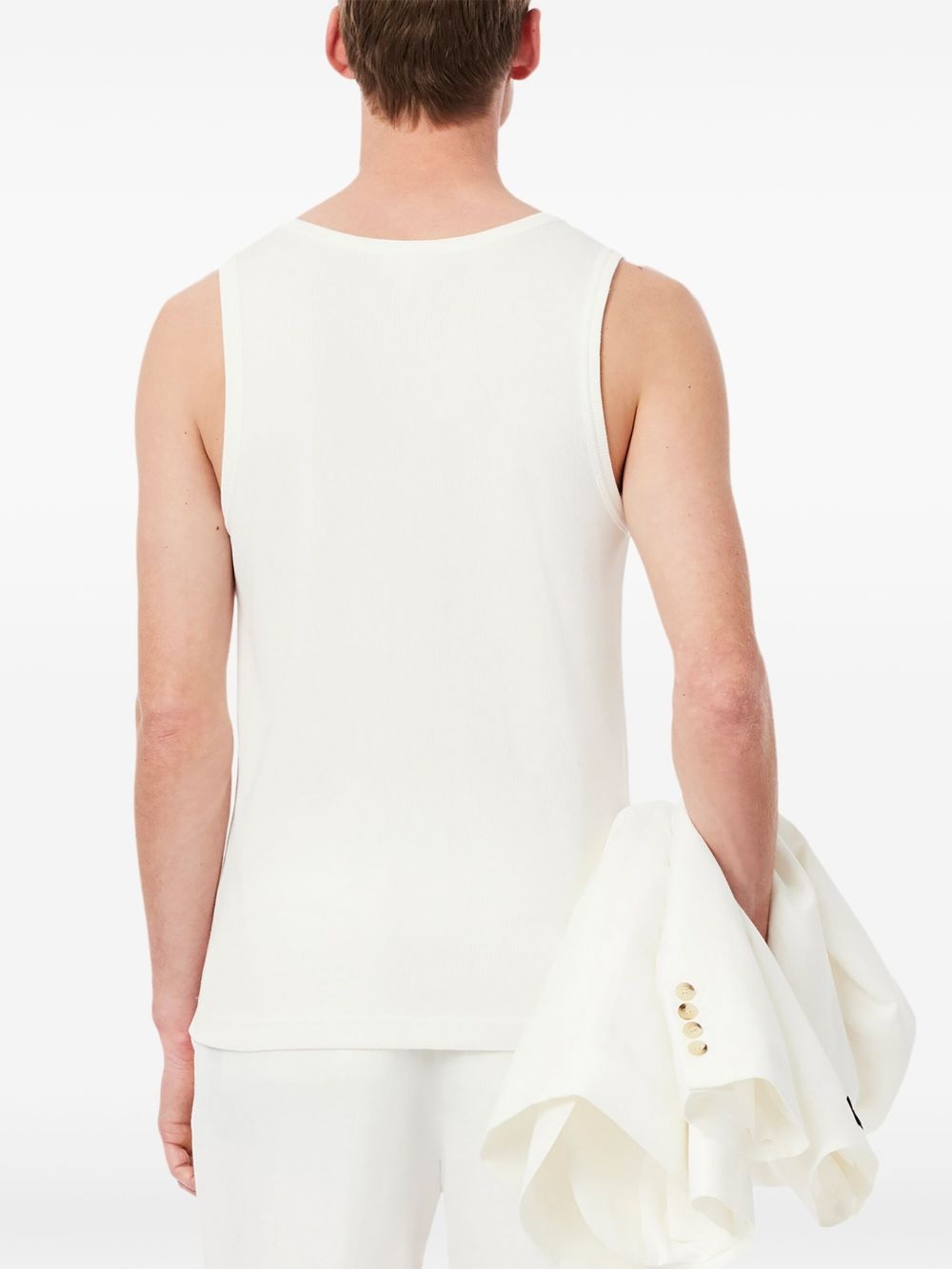 logo-embroidered tank top - 3
