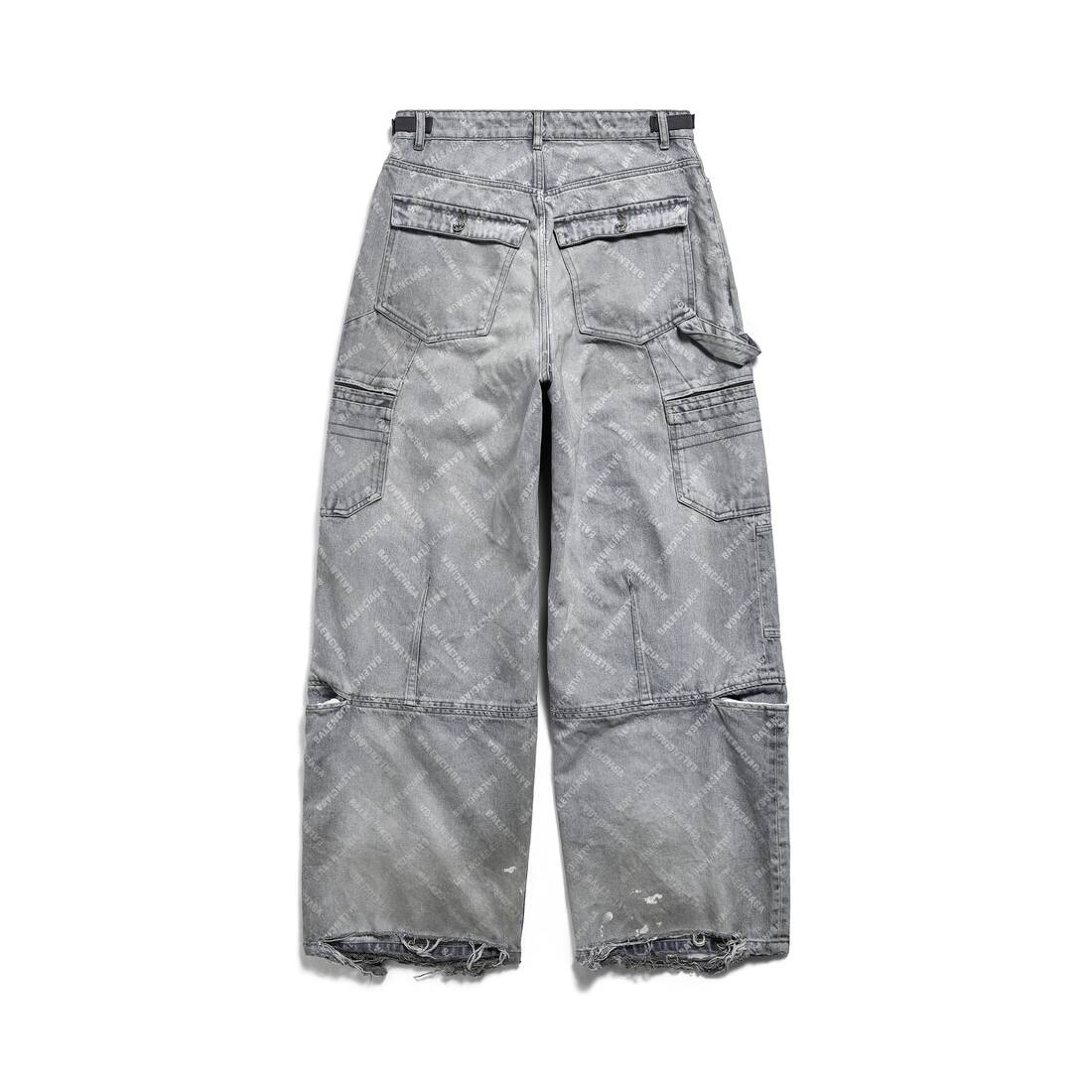 Bal Diagonal Allover Cargo Pants in Light Blue