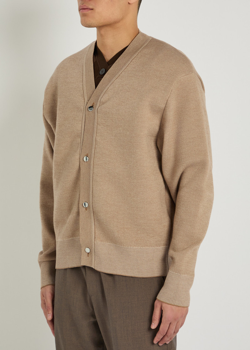JACQUEMUS Jacquemus Le Cardigan Doppio Merino Wool-blend Cardigan outlook