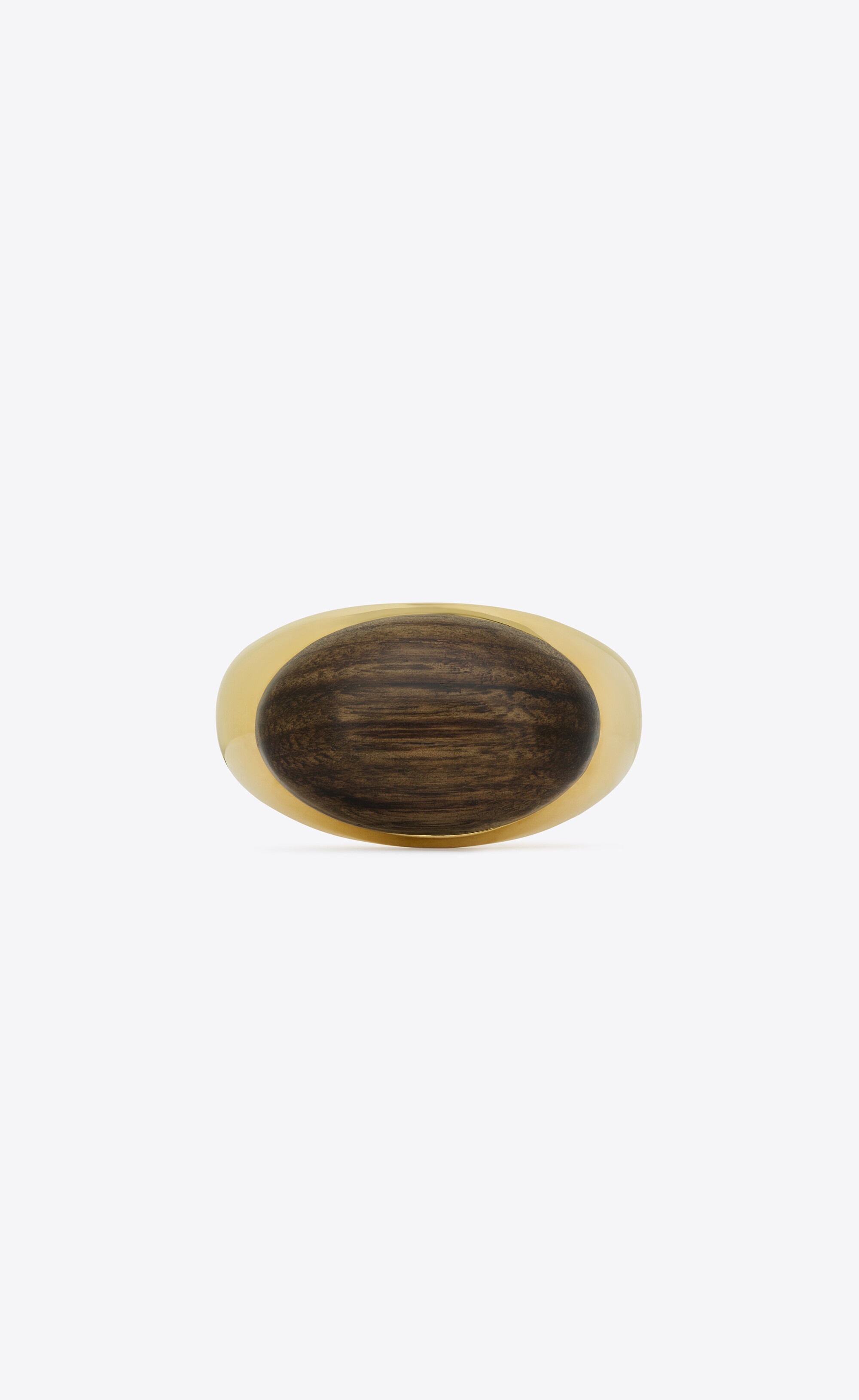 dome bangle in metal and wood - 4