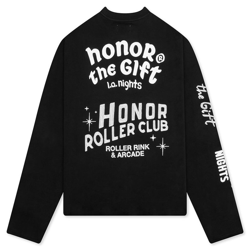 HONOR THE GIFT MIXED LOGO CREWNECK - BLACK outlook