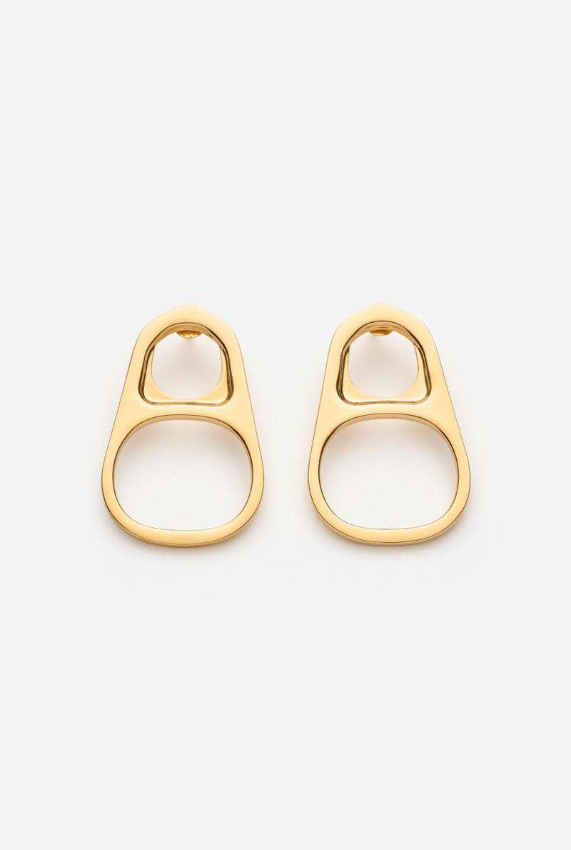 THE GOLD-TONED RING-PULL EARRINGS 1