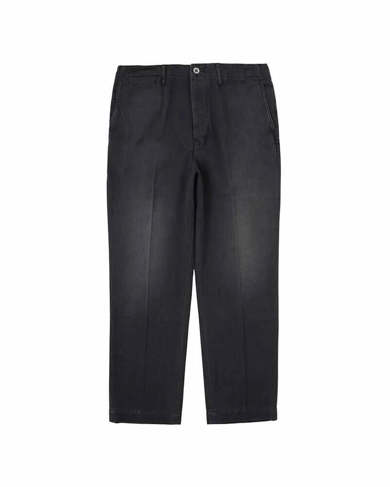 CHINO PANTS DMGD BLACK - 1