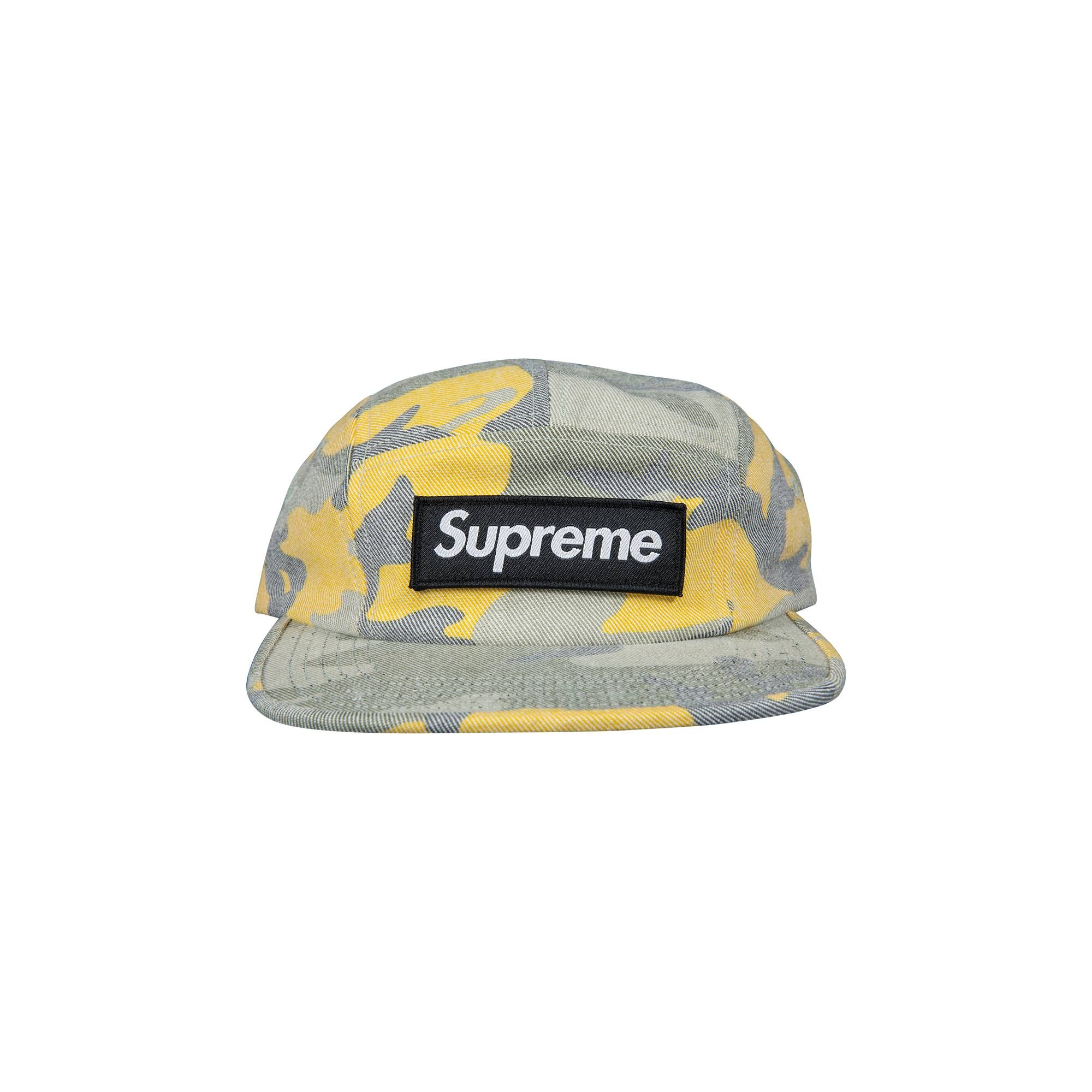 Supreme Washed Out Camo Camp Cap 'Yellow' - 1