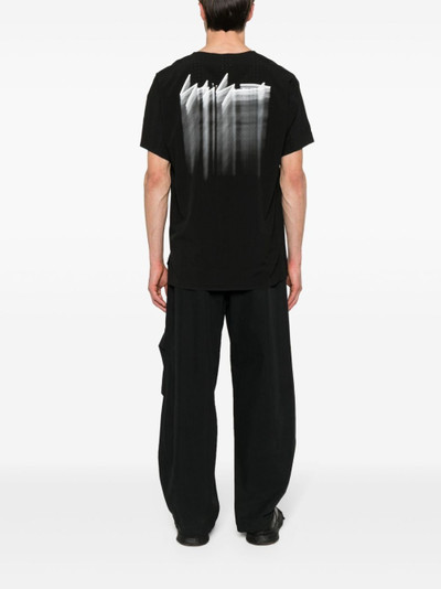 Y-3 logo-print perforated T-shirt outlook