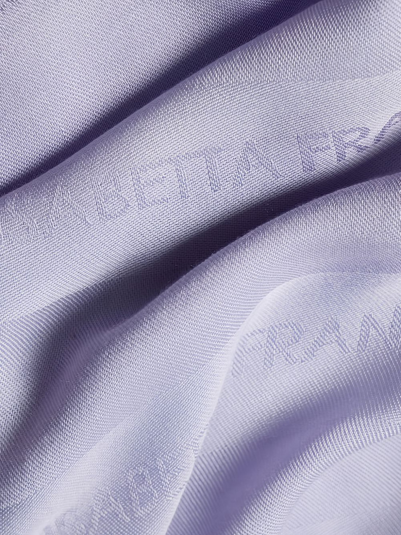 logo-jacquard frayed scarf 3