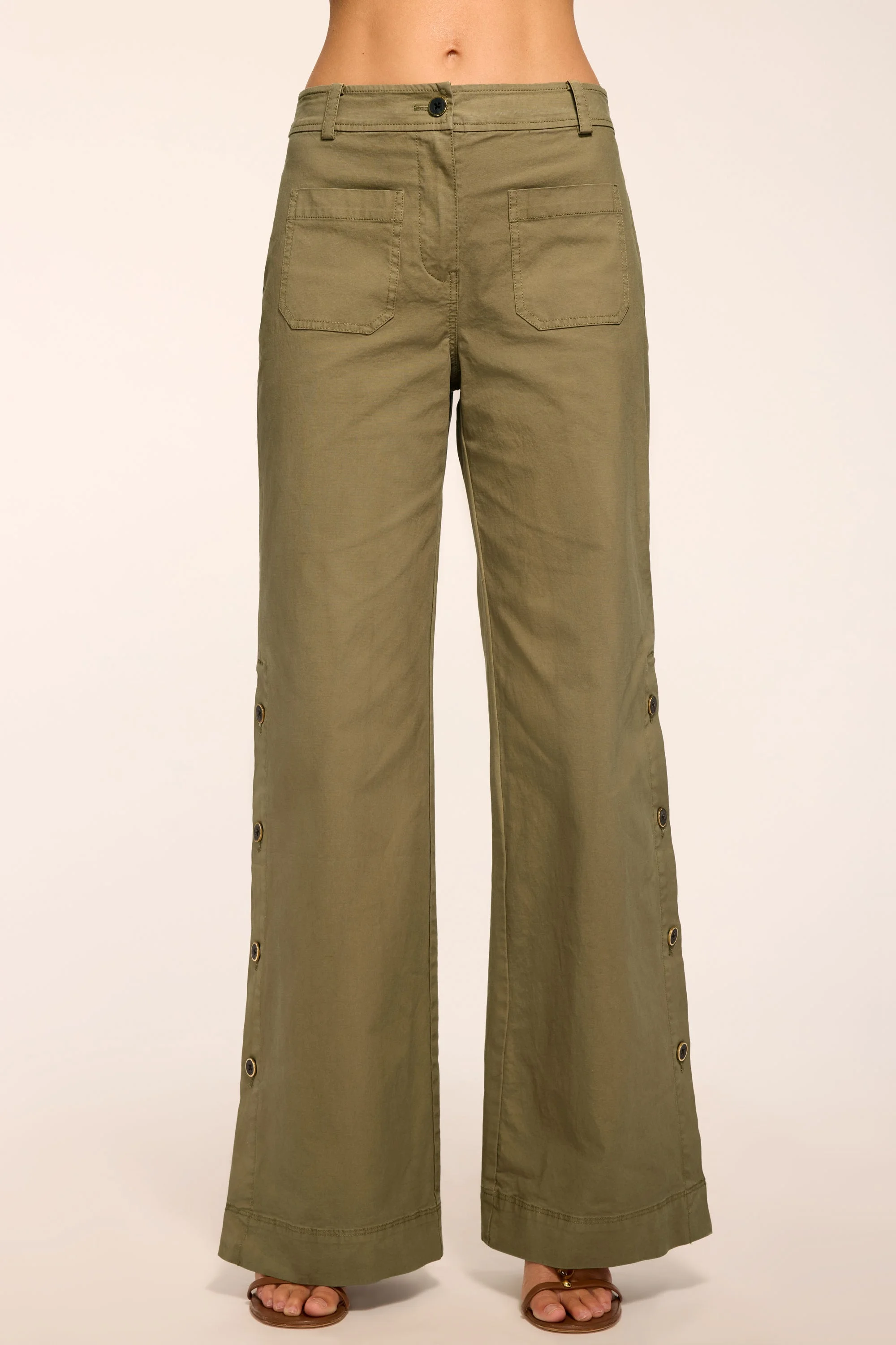 Giselle Canvas Wide Leg Pant - 1