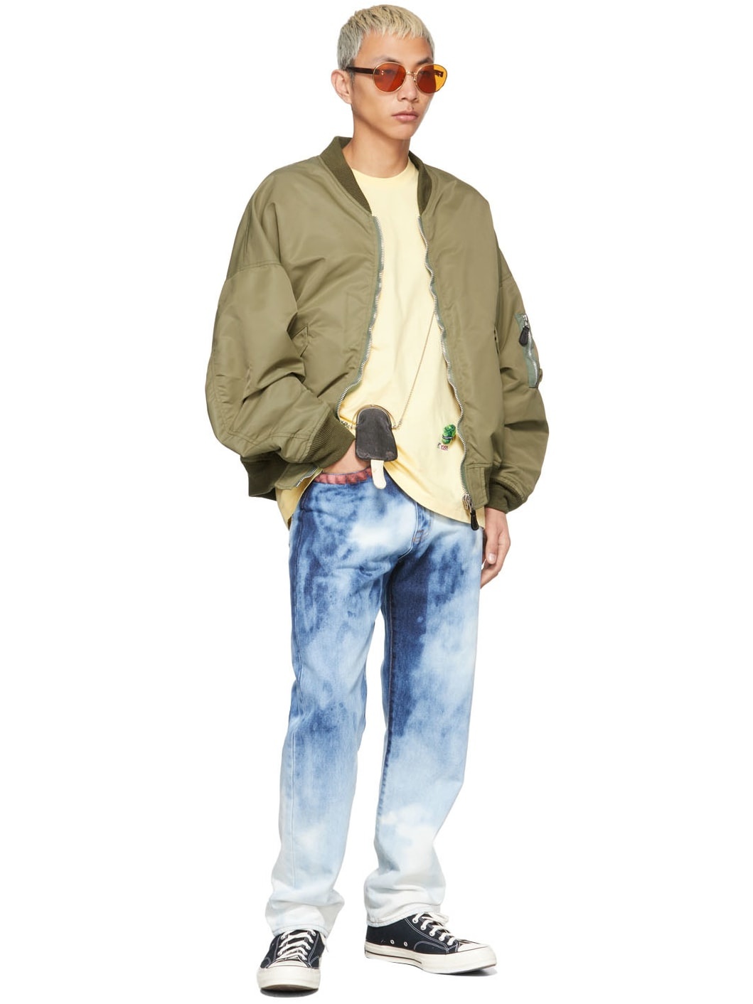 Yellow Vegetable Dyed Lettuce T-Shirt - 4
