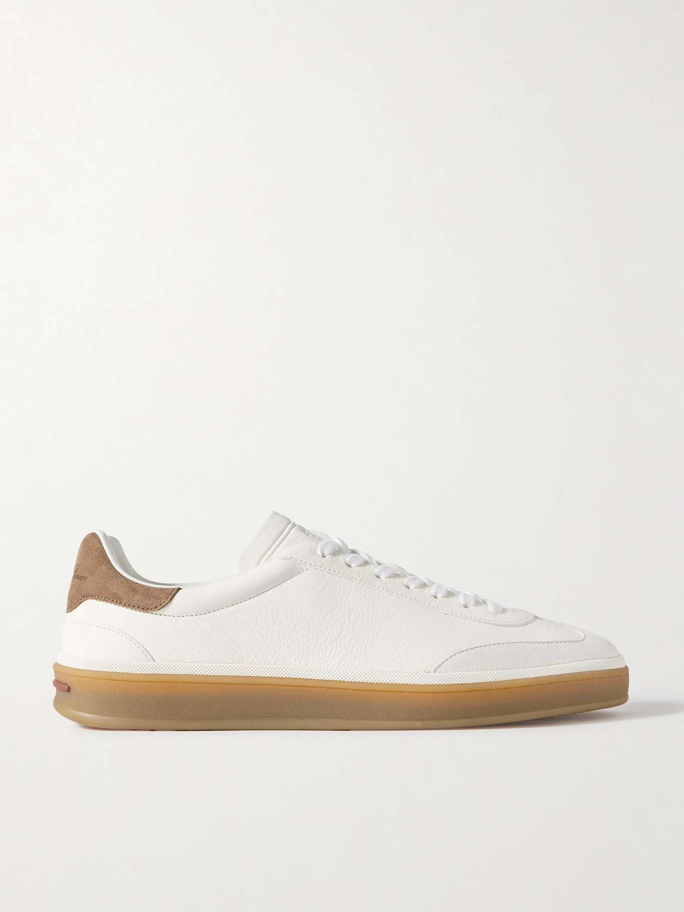 Tennis Walk suede-trimmed leather sneakers - 1